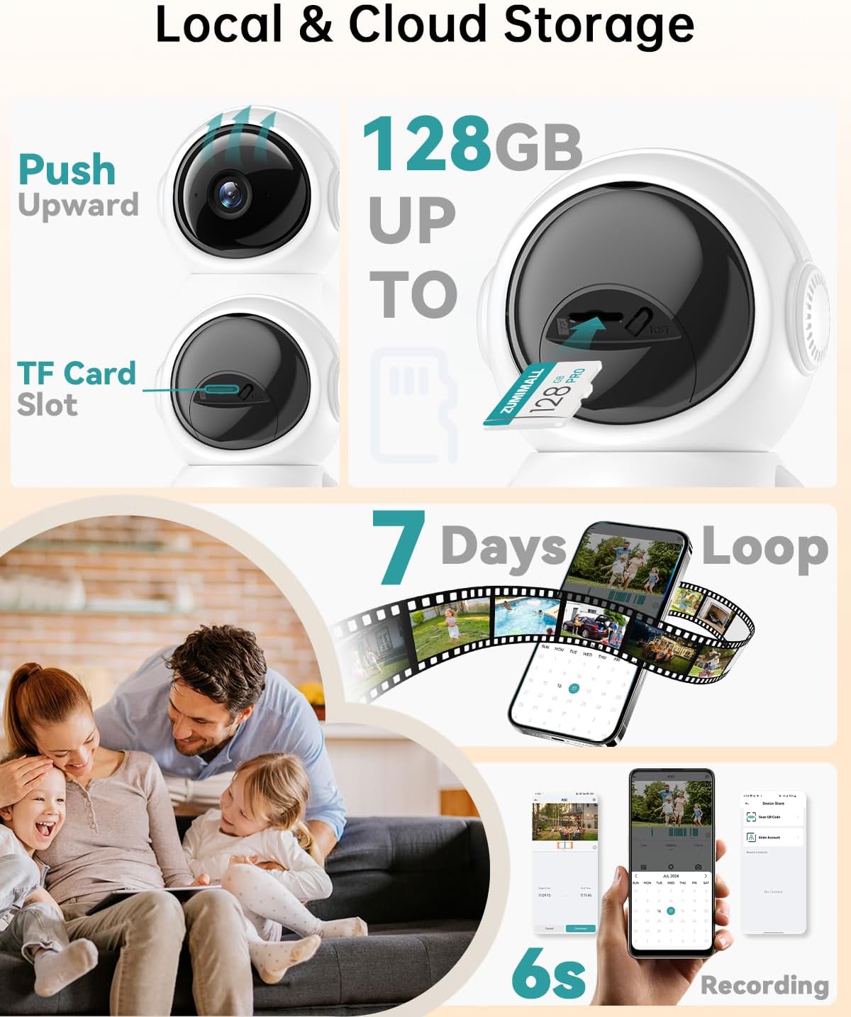 ZUMIMALL 2K Indoor Security Camera for Baby Monitor 5G/2.4G WiFi Pan-Tilt