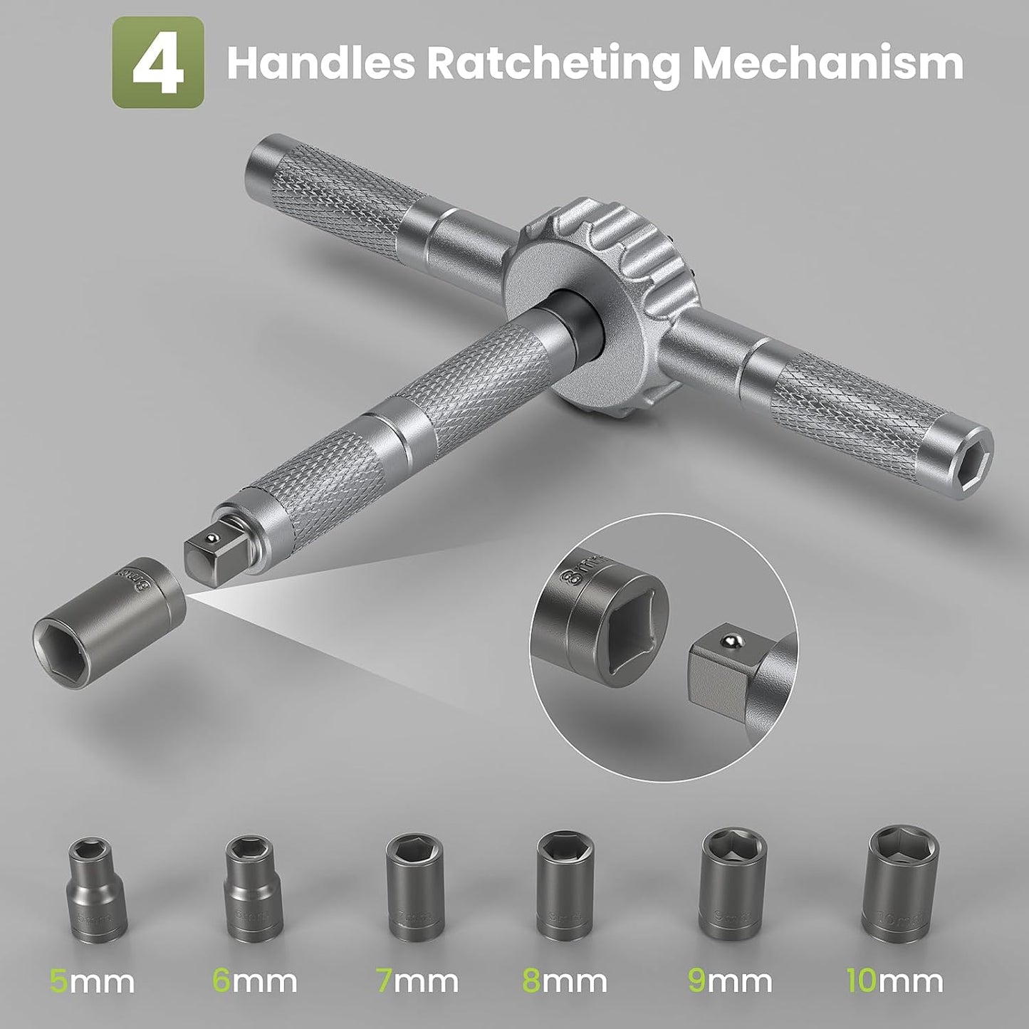69 in 1 Magnetic Screwdriver Set with 4 Handles, Ratcheting Screwdriver Set, S2 Steel Bits, Precision & T-Handle, Multi Bit Tool Kit for Home, Auto, Repair, Furniture