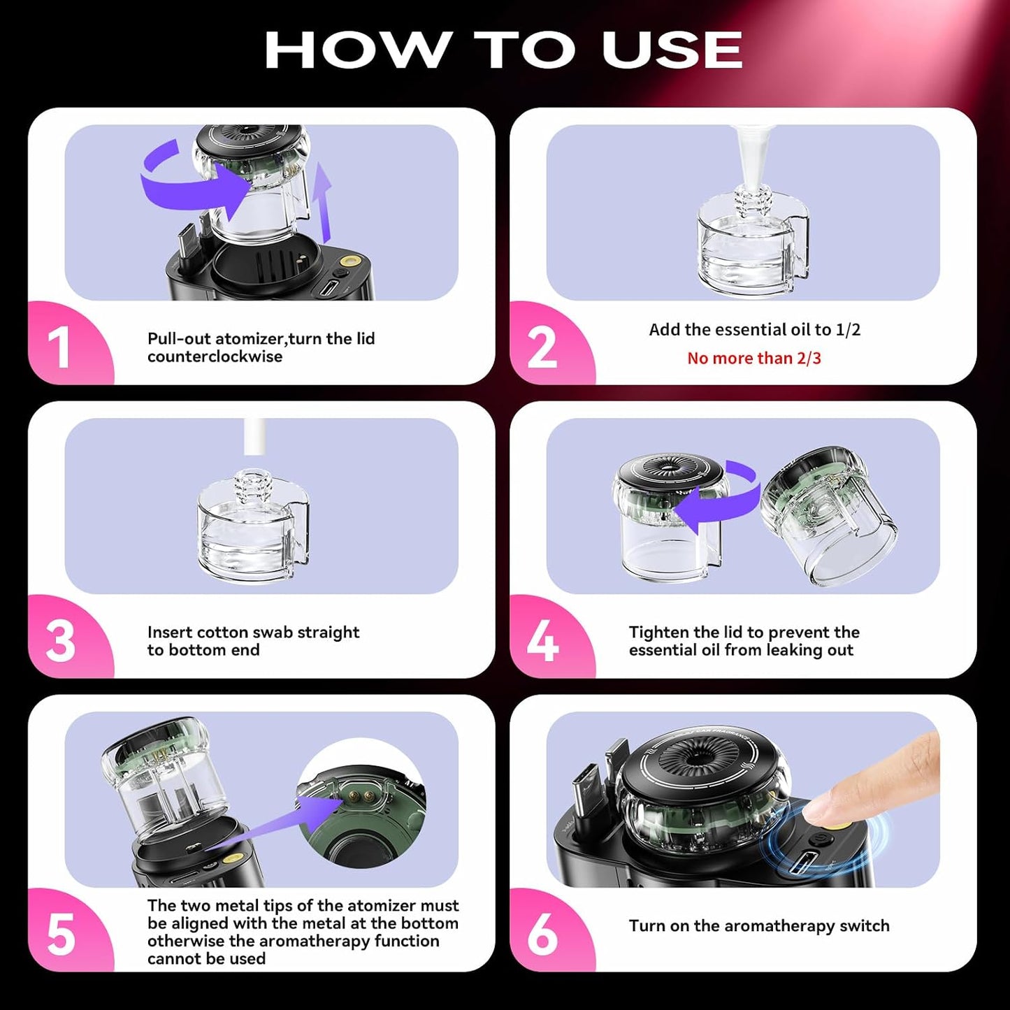 5 in 1 Retractable USB C Car Charger Fast Charge Aromatherapy Starry Sky | 69W Car Chargers Fast Charging Adapter with Air Freshener & Starlight, Compatible with iPhone 17 16 15 14 13 & Android