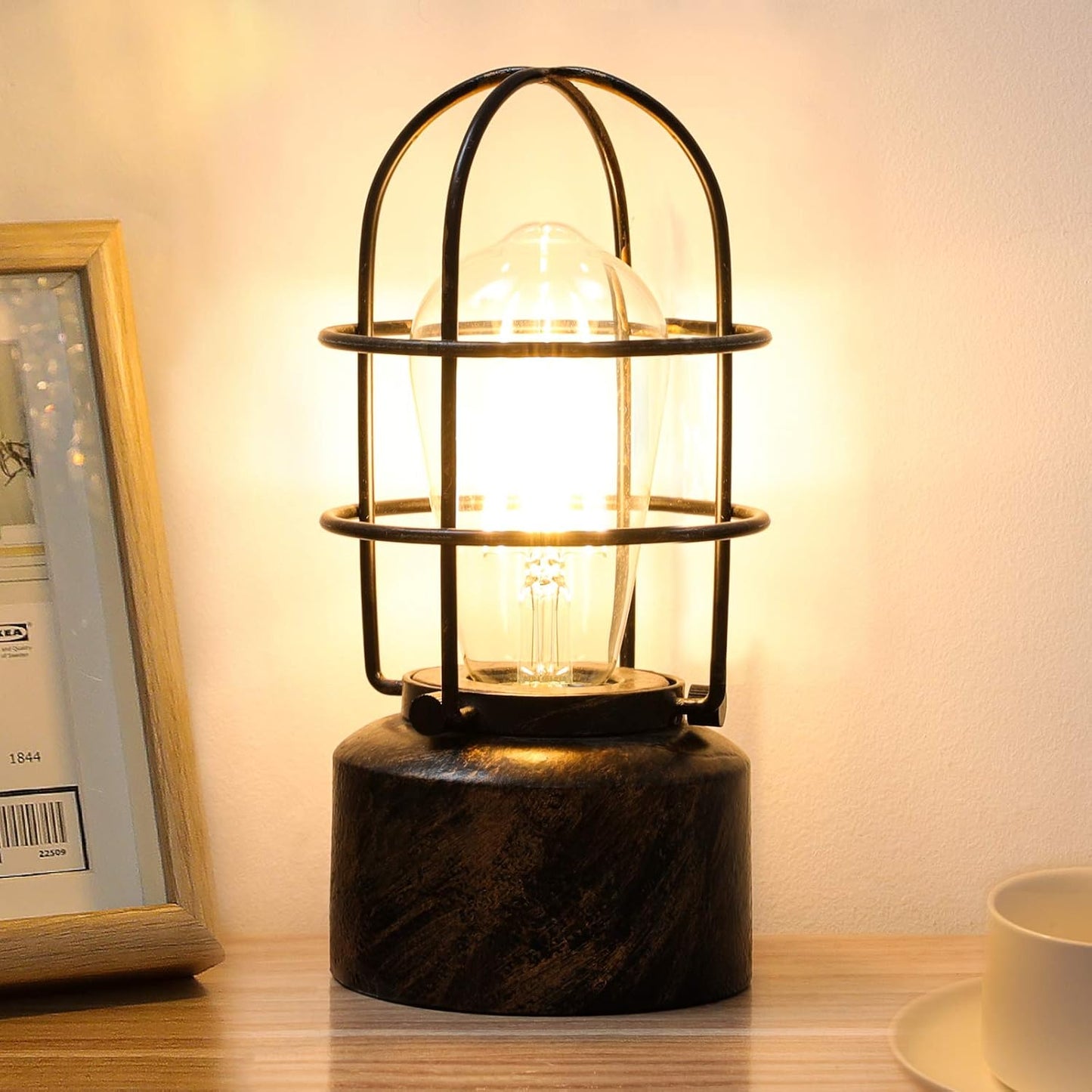 Haian Support Touch Control Table Lamp, 3-Way Dimmable Lamp,(Bulb Included) | Small Lamp for Small Spaces,Industrial Steampunk Nightstand Lamp for Bedroom, Living Room, Dorm, Office