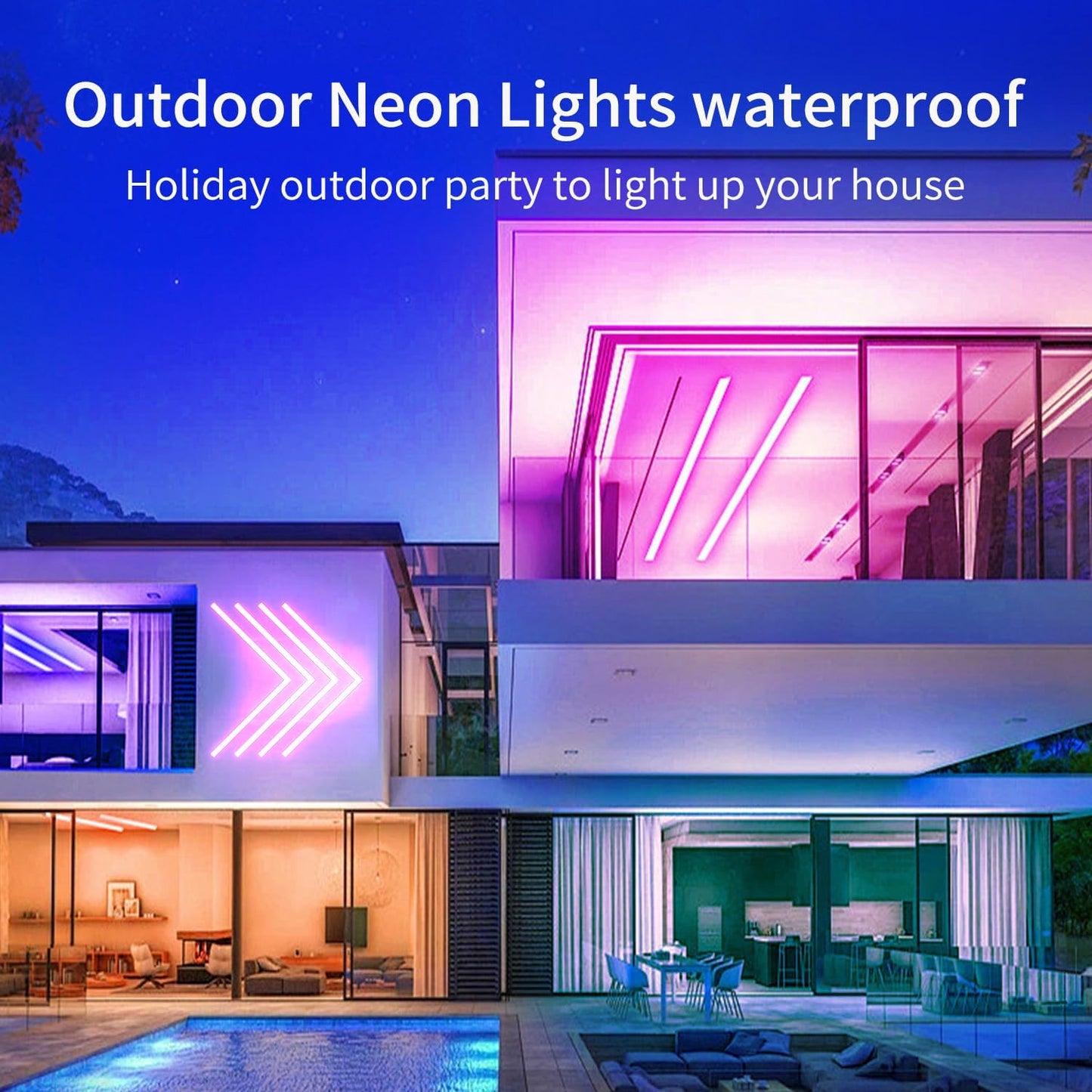20Ft Neon Rope Lights,Flexible Led Rope Lights Control with App/Remote,Multiple Modes Rope Lights,IP65 Outdoor Waterproof,Music Sync Light Strip for Bedroom