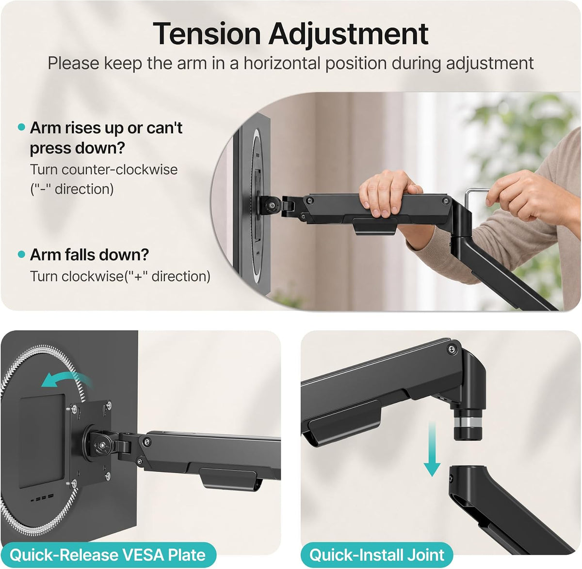 PEGZONE Dual Monitor Wall Mount for 17-32" Computer Screens，Up to 19.8 lbs