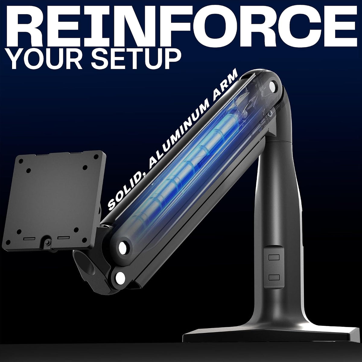 VIVO Aluminum Ultrawide Monitor Stand, Classic, Fits up to 49 inch Computer Screens, Single Articulating Pneumatic Arm, C-Clamp and Grommet Desk Mount, Max VESA 200x100, Black, STAND-V100H