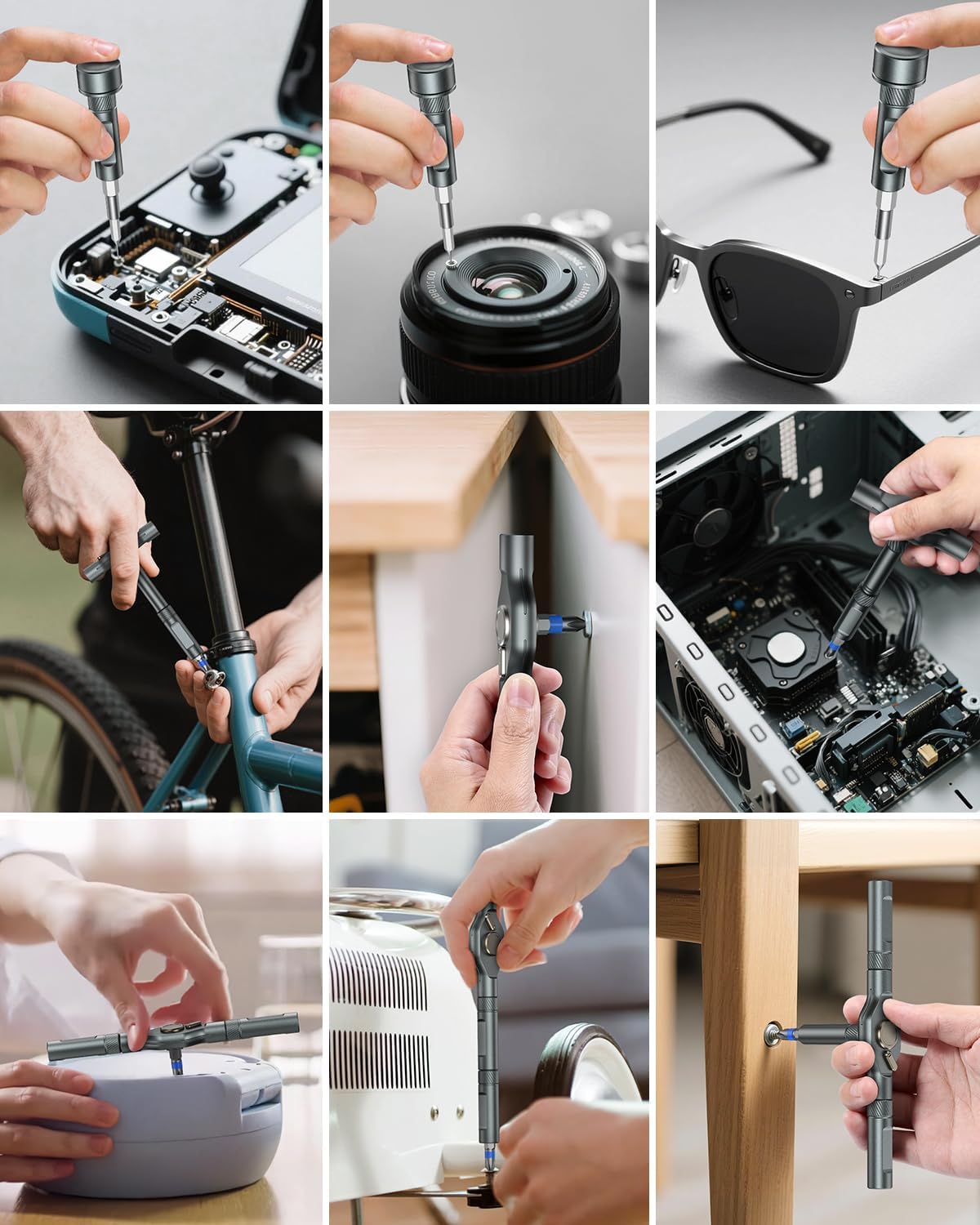 74 in 1 Magnetic Screwdriver Set, Multi Bit Ratchet Screwdriver Set with Detachable Handle, Repair Tool Kit for Furniture, Precision Electrical Appliance, Bicycle, Ring Doorbell, DIY, Watch