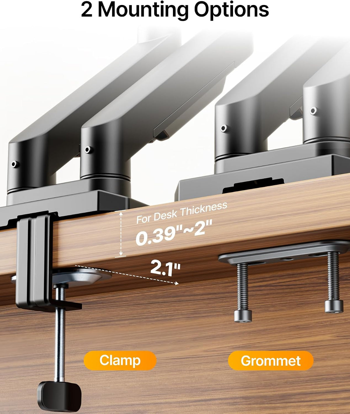 monTEK Dual Monitor Mount Monitor Arms for 17-32" Screen