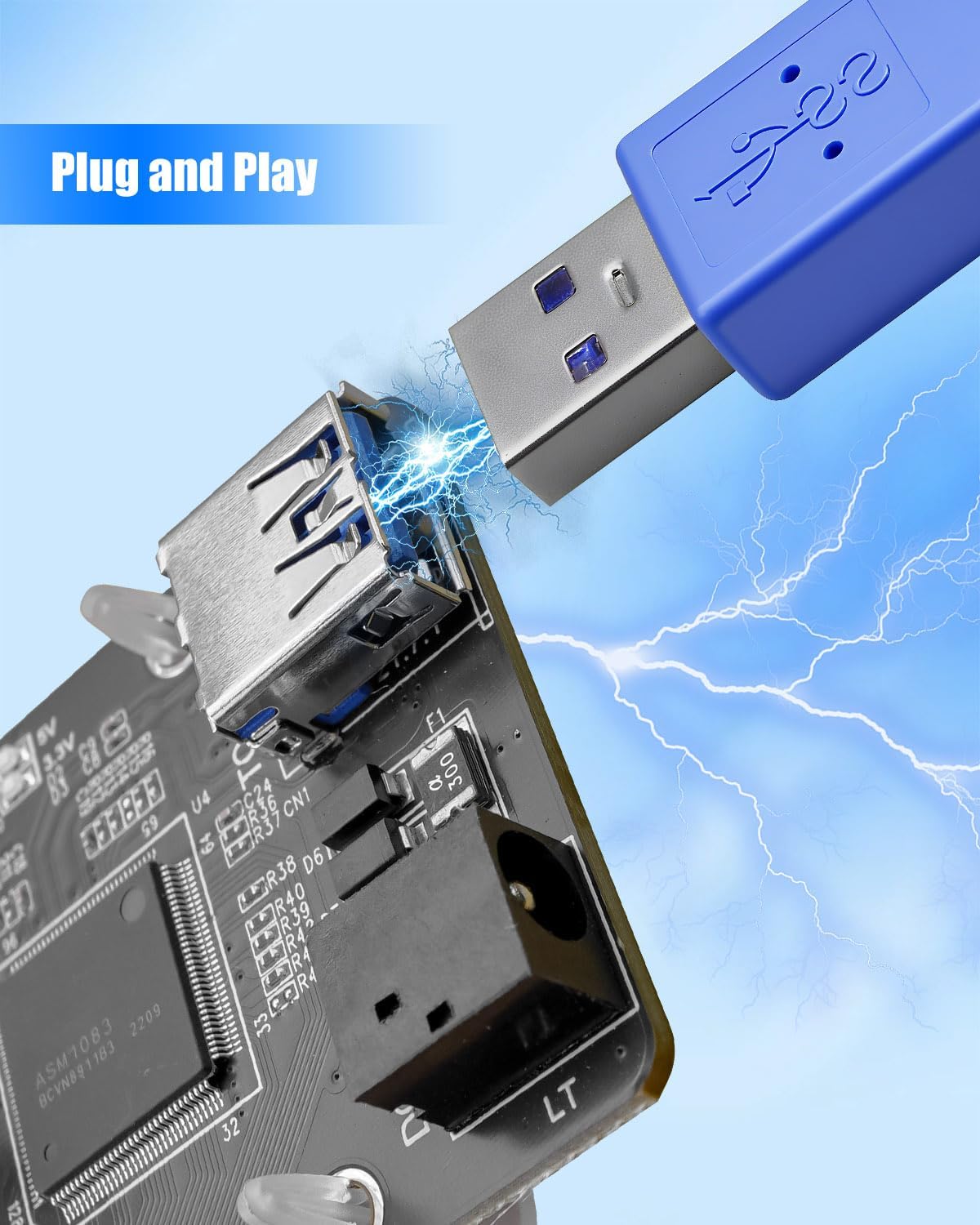 PCIe to PCI Adapter for Audio Interfaces Video Capture Industrial Devices | PCI Expansion Converter, Legacy PCI Cards with USB 3.0 Cable