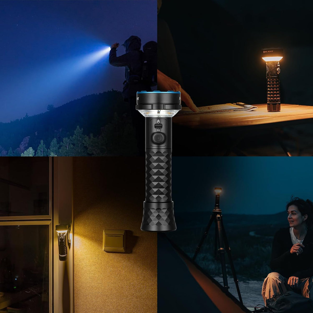 OLIGHT Prowess Rechargeable Flashlights, Bright Light with Holster Black | 5000 Super High Lumens, Efficiency USB C Charging, Bidirectional Lighting, for Home, Emergency, Outdoor, Camping, Searching