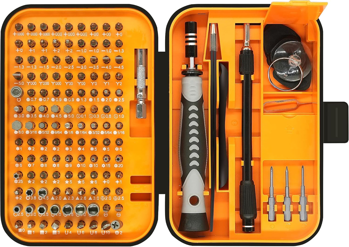 118PCS Magnetic Screwdriver Set, Screwdriver Set with Plastic Racking, Precision Screwdriver, Magnetizer Demagnetizer and Magnetic Bowl, Repair Tools Set for DIY and Home Improvement