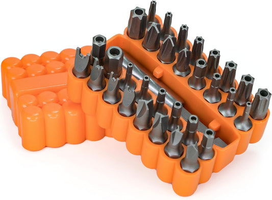 Mutt Tools 33pc Security Bit Set Torx Hex Spanner Tri Wing Tamperproof Bits | 33 Piece, Torx Hex Spanner, Tamperproof, Chrome Vanadium, Storage Case