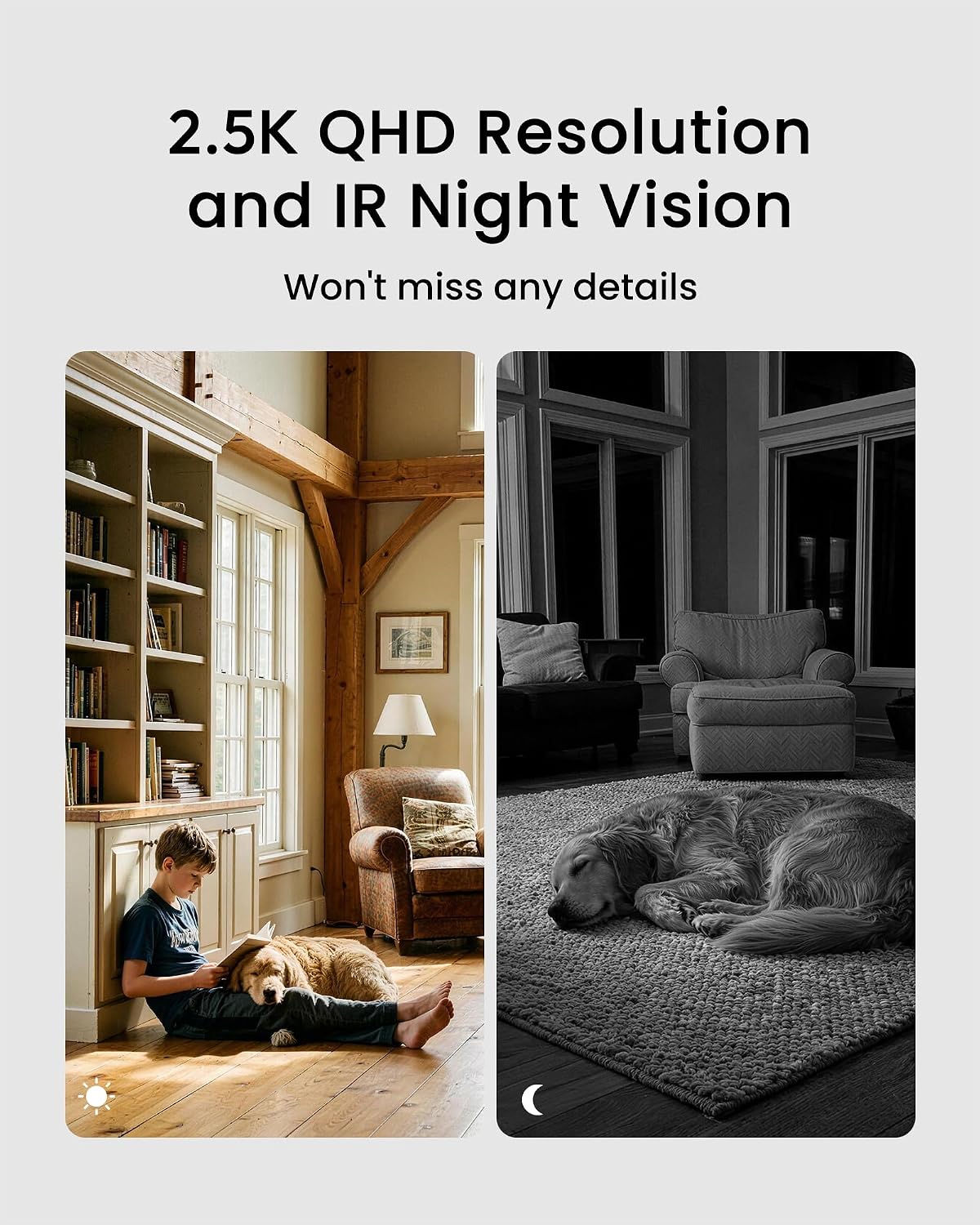 youkey Magnetic Indoor Security Camera Wireless, 2K Battery Powered Camera, No Subscription, Built-in 8GB Storage, Wire-Free for Renters, Compatible with Alexa & Google, Pet/Baby Monitor(S320)