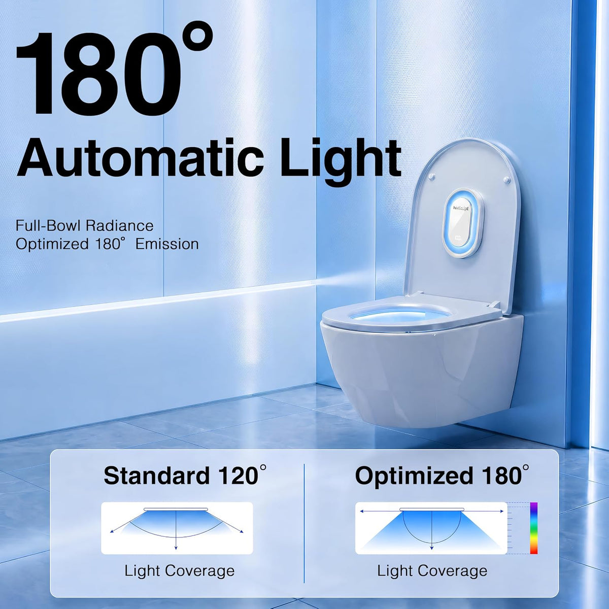 Smart UV-C Toilet Lid Light with Motion Sensor