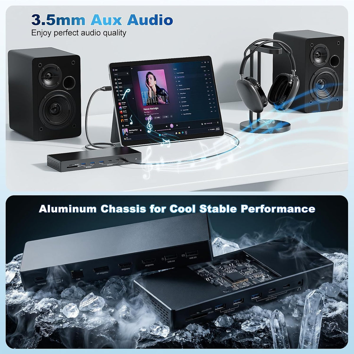 Surface Thunderbolt 4 Dock 16 in 1 Triple Displays with Power Adapter