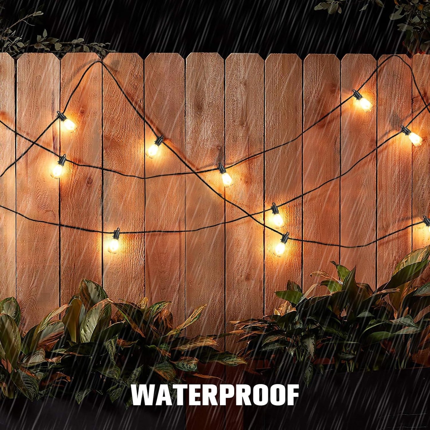 60FT Solar String Lights Outdoor Waterproof with Remote,Shatterproof ST38 20 LED Bulbs,2700K Dimmable Solar Lights Outdoor,Outside Hanging Lights for Patio,Garden,Camping,Deck,Backyard Decor