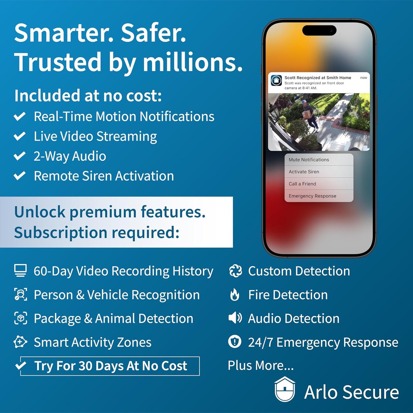 Arlo Essential Indoor Security Camera 2K (2nd Gen, 2023 Release) - Wired Plug-in Power, Person Recognition, Animal Detection, 1-Month Trial of Secure Plan, Automated Privacy Shield, 1 Cam, White