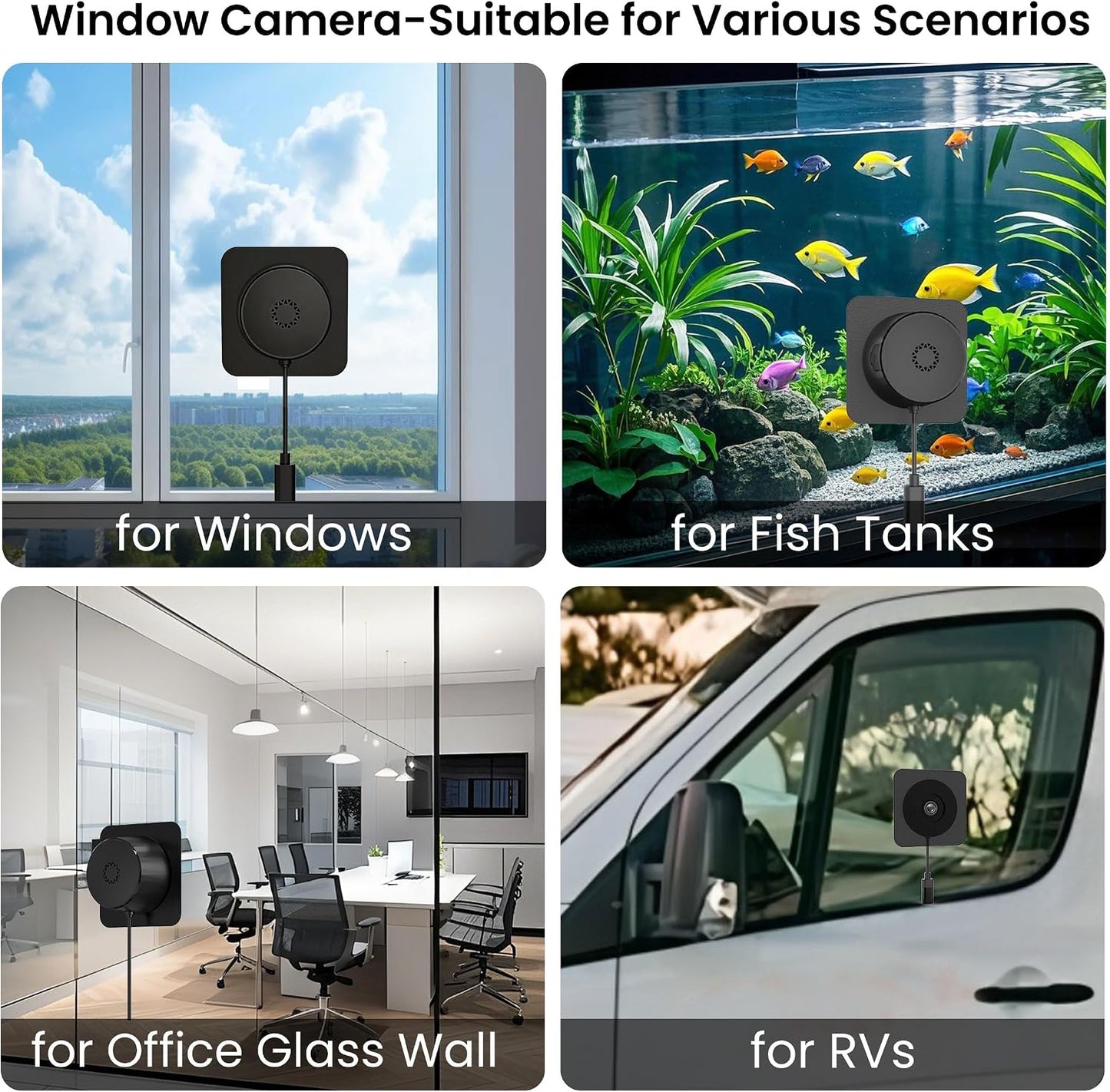 2K 3MP Window Camera, 5GHz & 2.4GHz WiFi Dome Cameras for Home Security for Indoor & Outdoor Monitoring, with Full Color Starlight Night Vision, Motion/Human Detection, Easy Install, 24/7 Recording