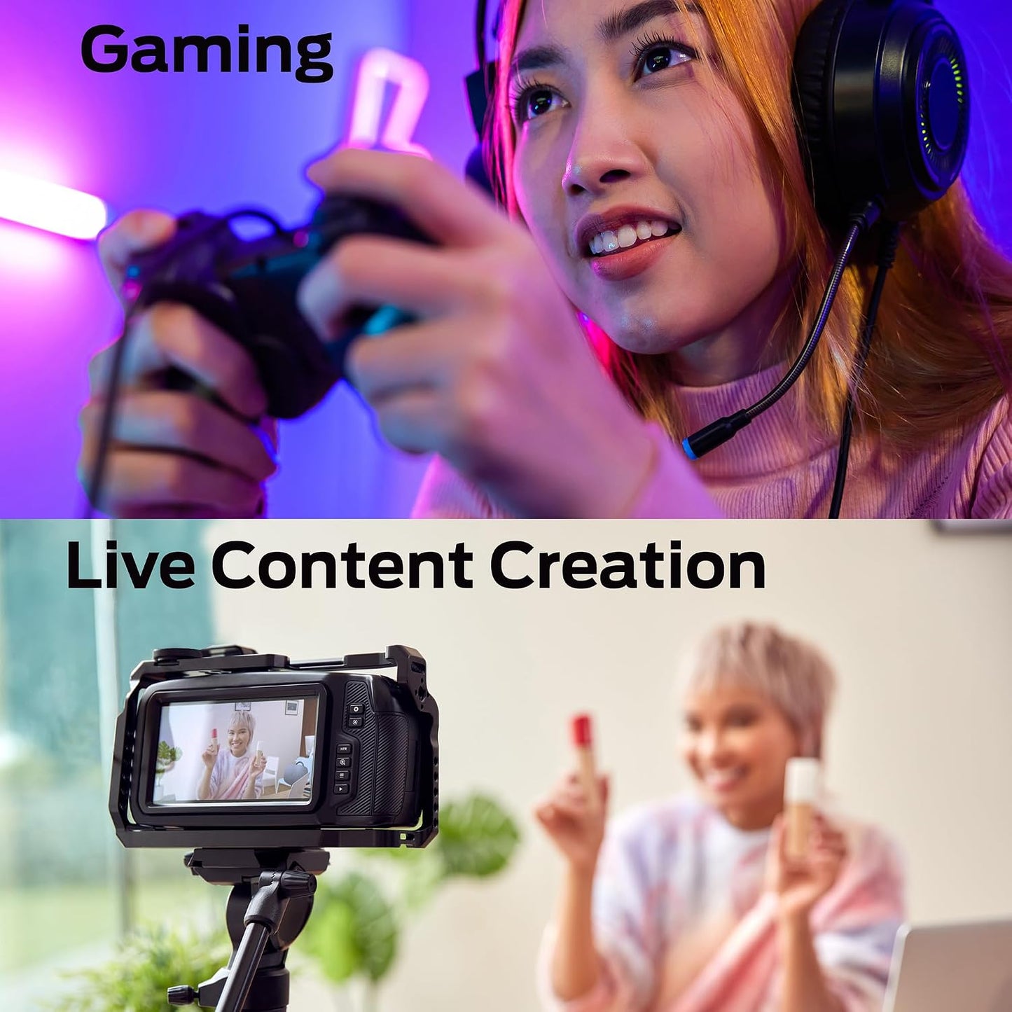 Monster Video Capture Card for Streaming, 4K HDMI Capture Card with 1080P 60FPS Recording, USB 3.0 Game Capture Device, Mic & Headphone Ports for PS5, Xbox, Nintendo Switch, Switch 2 & PC