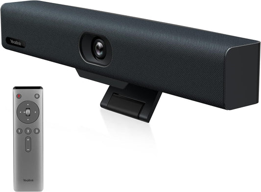 Yealink UVC34 4K Video Conference Camera System for Huddle Meeting Rooms | Teams &amp; Zoom Rooms Certified 8MP Webcam, 8 Microphone Array, AI Auto Framing, 120° FOV Wide Angle, USB-A Plug and Play