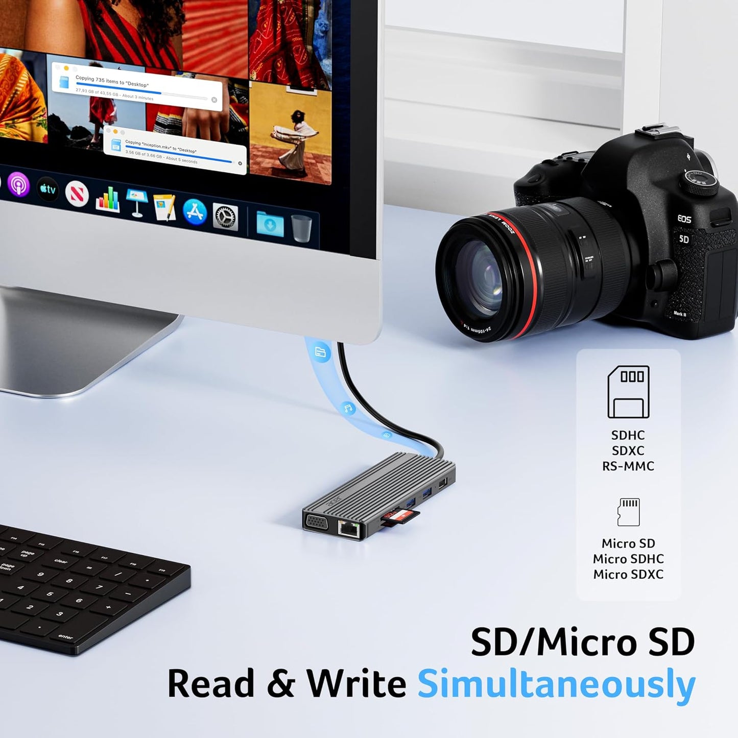 Acer 11 in 1 USB C HUB Multiport Adapter 10Gbps, 4K@60Hz HDMI for Laptop | USB C Docking Station with 2×USB C 3.2 & 2×USB A 3.0 Data Port, 100W PD Port, 1Gbps Ethernet, 1080P VGA, SD/TF, 0.65ft