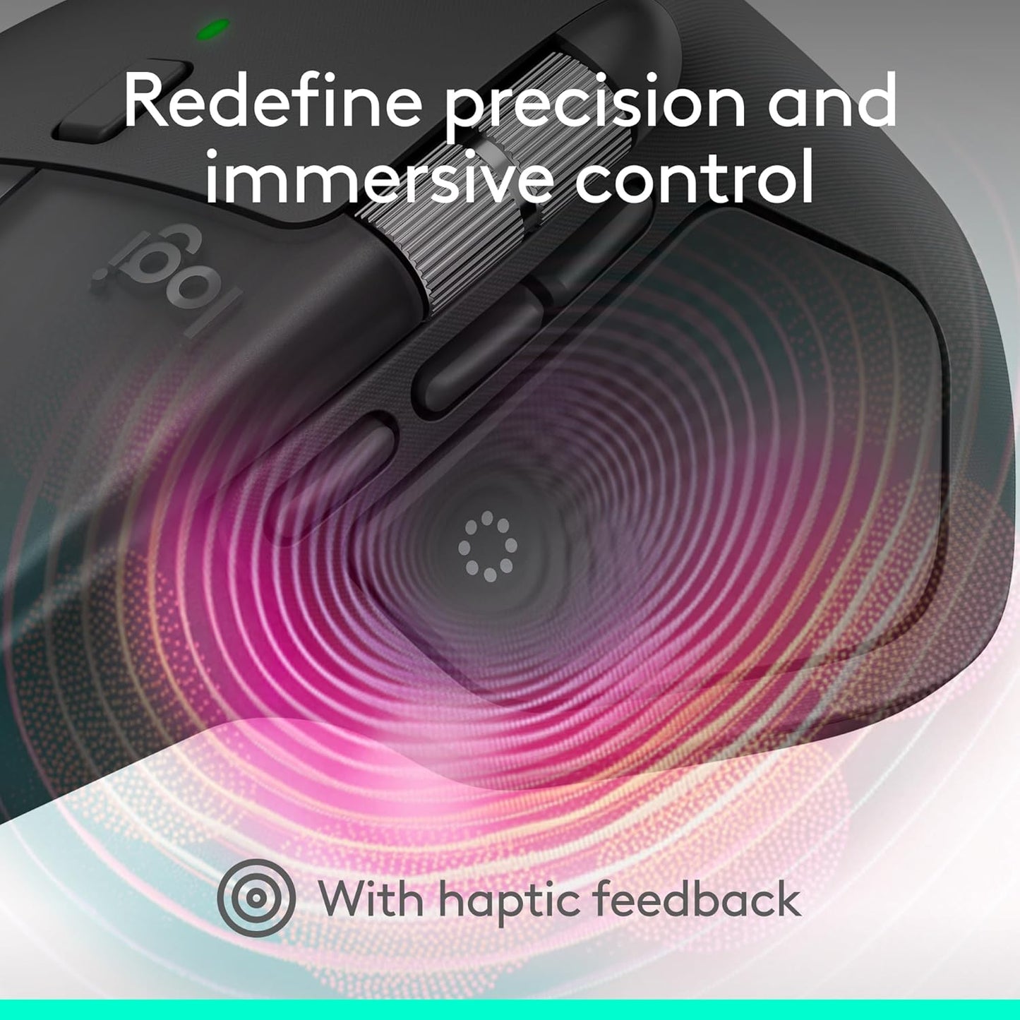 Logitech MX Master 4 Ergonomic Wireless Mouse with Haptics - Graphite | Advanced performance haptic feedback, ultra-fast scrolling, USB-C charging, Windows, MacOS compatible