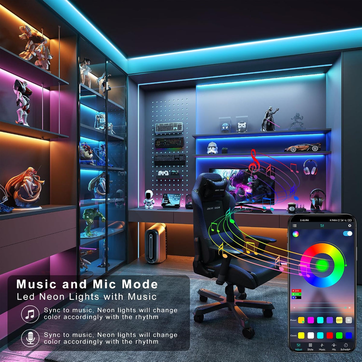 Ledagic Led Lights for Bedroom 190 ft (2 Rolls of 95ft), Led Lights Strip