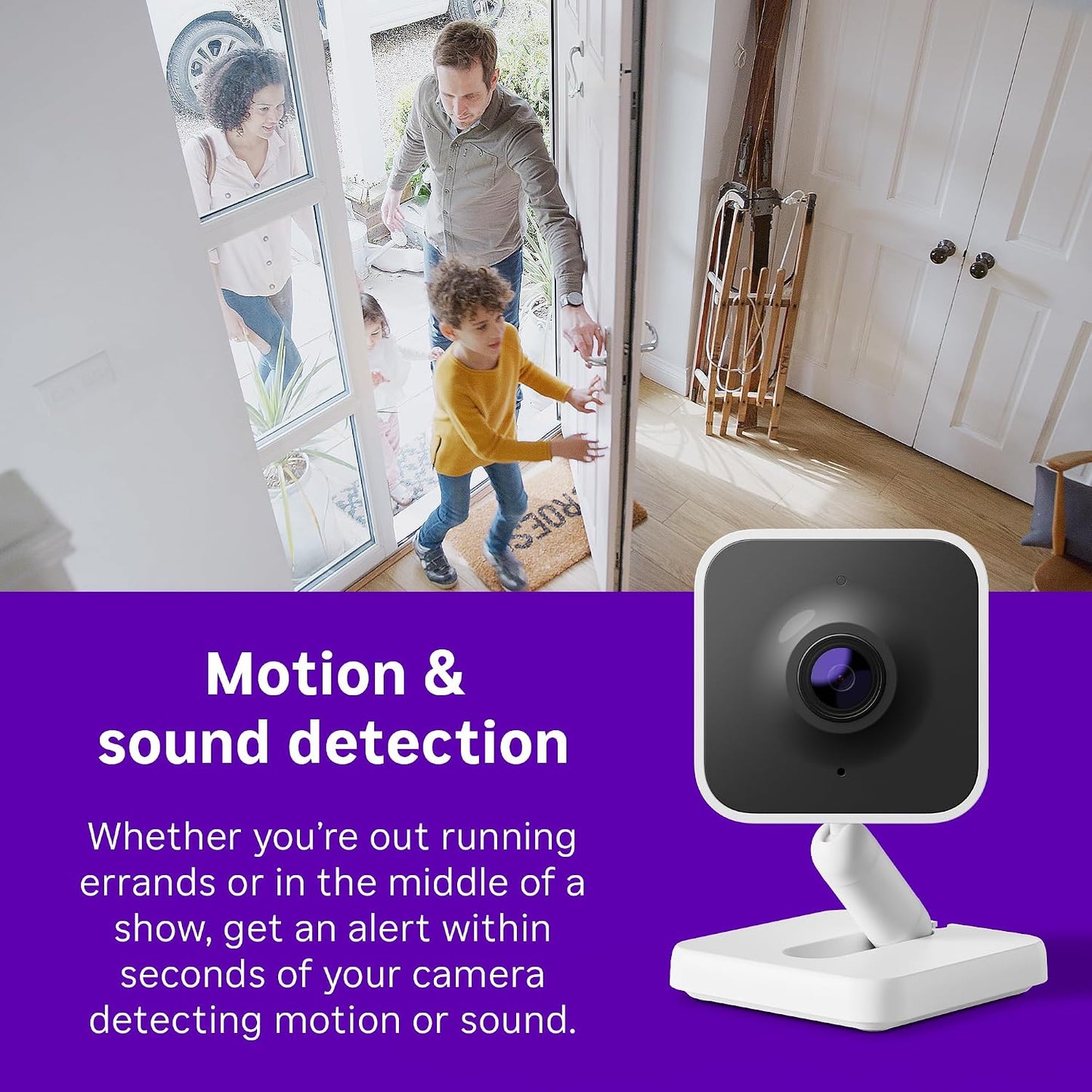 Roku Indoor Camera, Home Security with 1080p HD Color Night Vision, 2-Pack | Wired Security Camera & Pet Monitor with 2 Way Audio, Motion & Sound Detection, WDR & WiFi 6 - Works with Alexa & Google