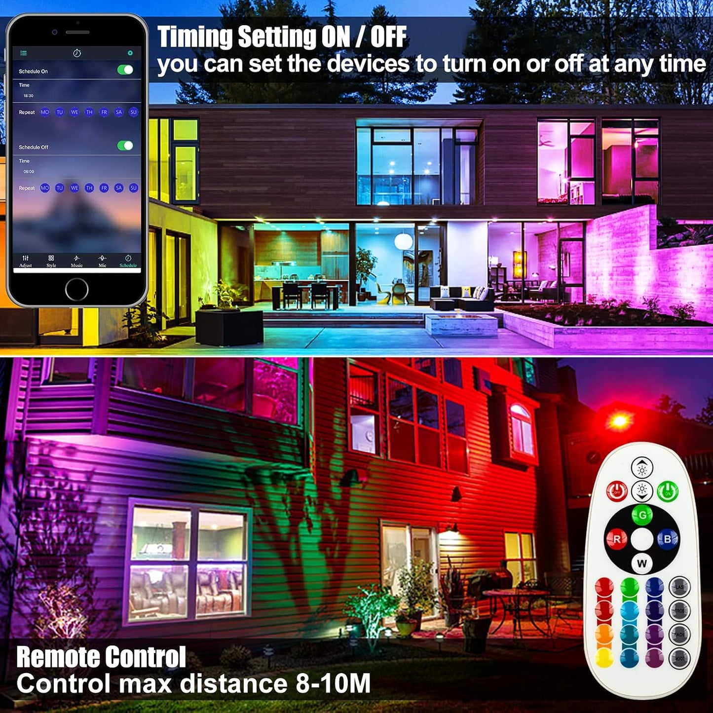 2 Pack 50W RGB Wall Washer, Stage Wash Light Bar, RGB Light Bar for Hotel, Billboard, Building, Commercial, Birthday Party, Garden, Stage Lighting, Wall Display