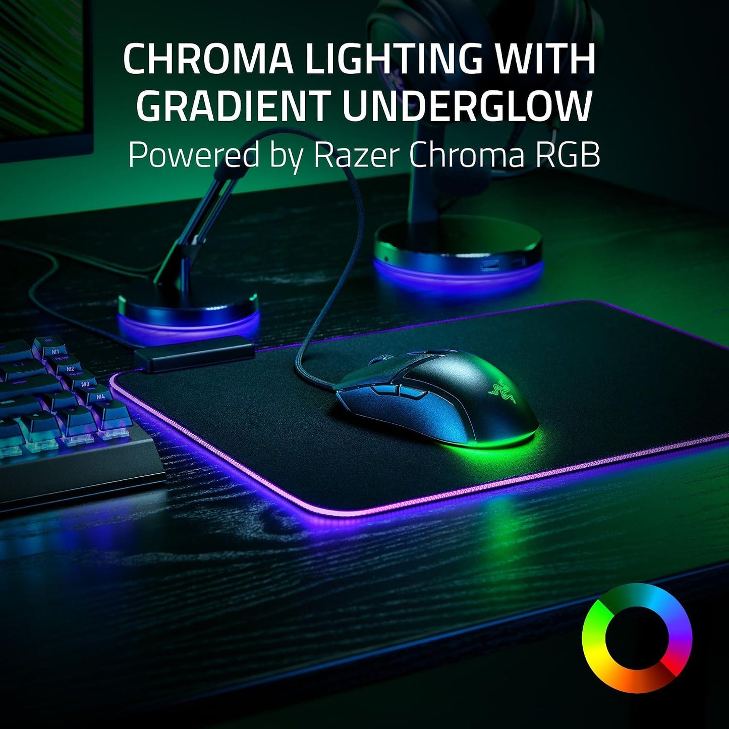 Razer Cobra Wired Gaming Mouse, Gen-3 Optical Switches, 58g, Black | Chroma RGB Lighting with Underglow, Precise 8500 DPI Optical Sensor, 100% PTFE Mouse Feet
