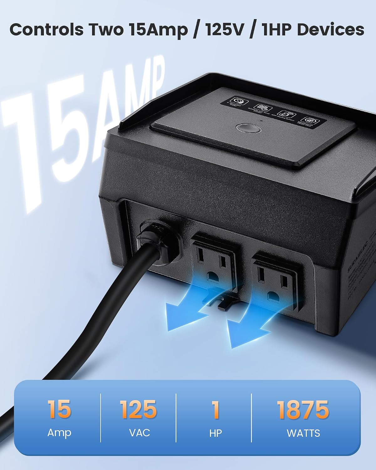 SURAIELEC WiFi Pool Timer for Above Ground Pool, NEMA 5-15R, 15A 125V 1HP
