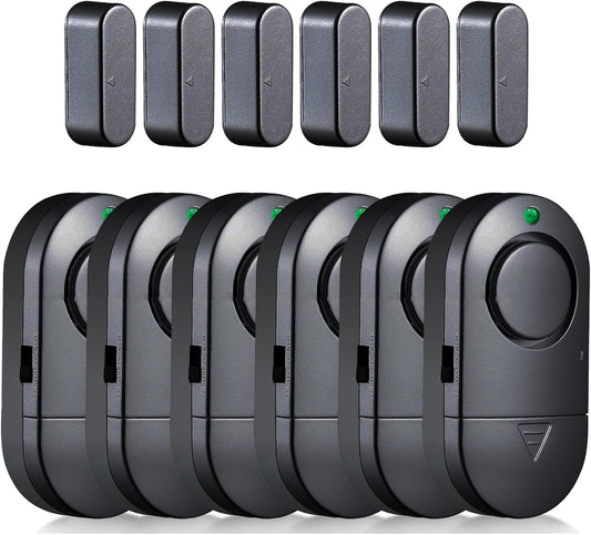 Door Window Alarm, Toeeson 120DB Pool Alarms for Kids Safety, Window Alarms for Home Security(6 Pack)