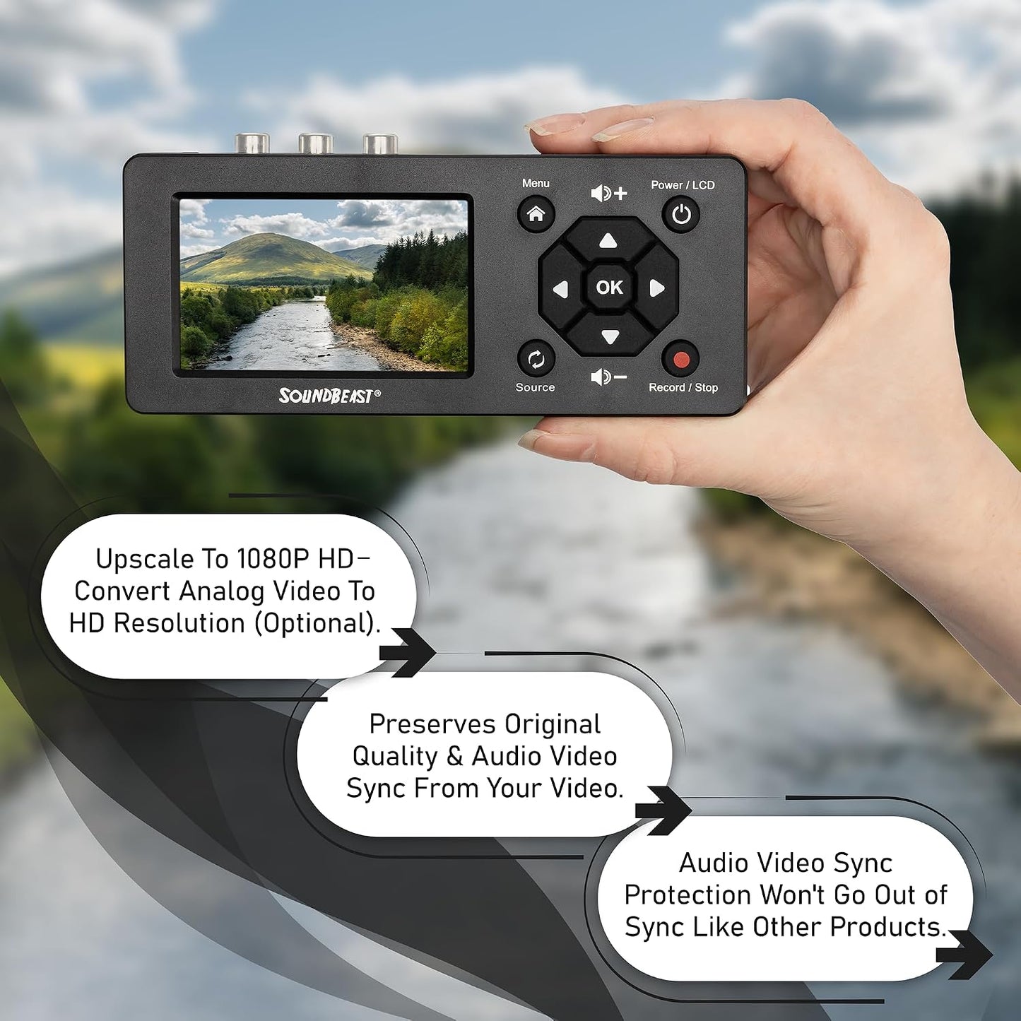 SoundBeast Video Capture Box 2.0 - Record Video & Audio from VCR, VHS, AV, RCA, S-Video, Hi8, Camcorder, DVD, Cassette Tape Players, Stereos, Turntables
