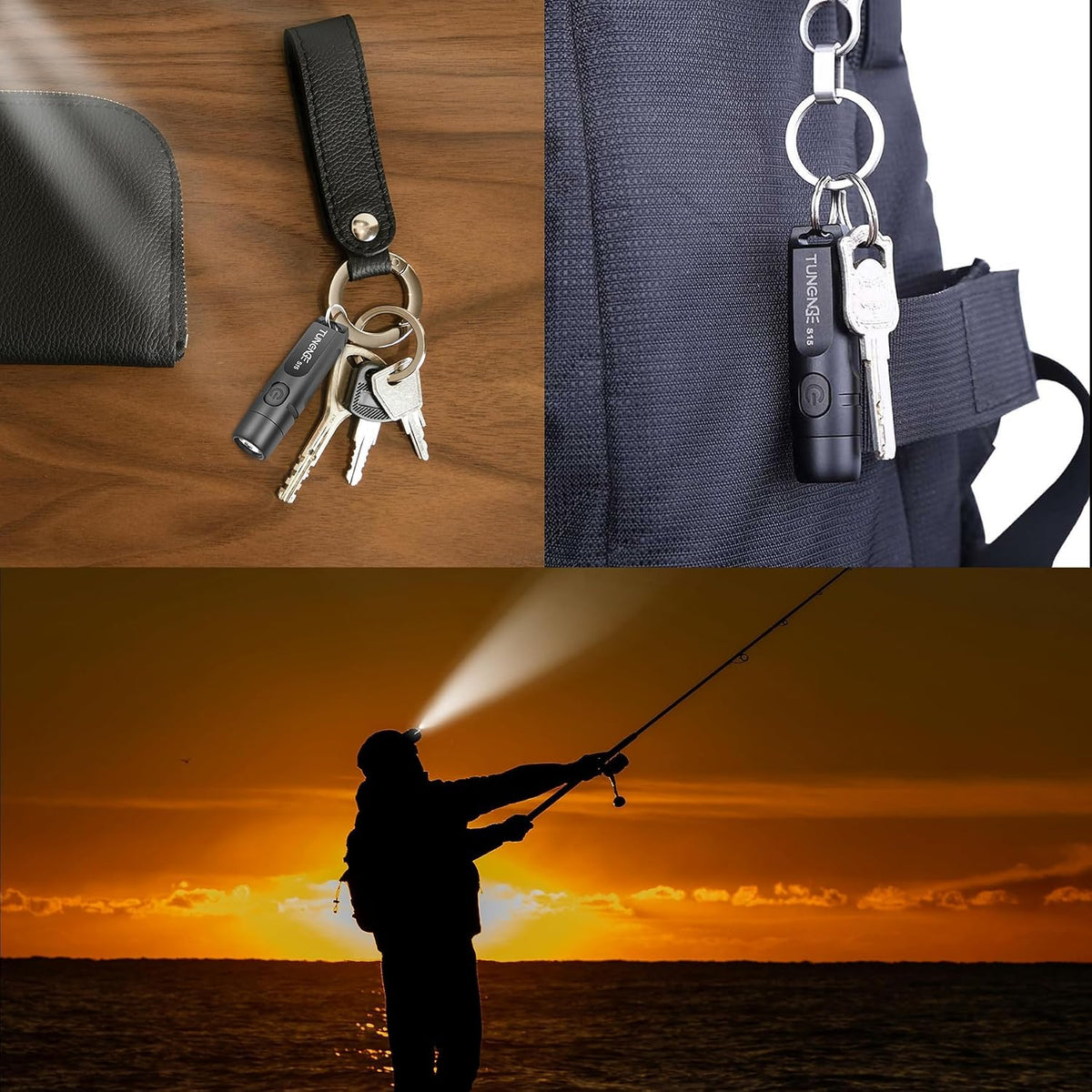 S15 Super Bright 650 Lm Mini Rechargeable EDC Keychain Flashlight | IP66 Waterproof, USB-C,Durable, Aluminum, Pocket Clip,Hands-Free, Compact, for Repair, Camping, Hiking, Outdoor