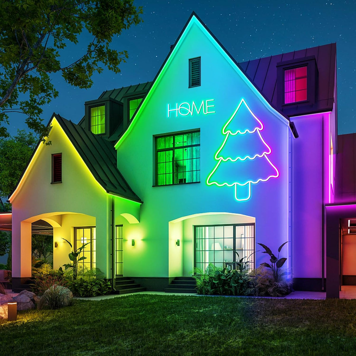 100Ft Neon Rope Lights,Flexible Led Rope Lights Control with App/Remote,Multiple Modes Rope Lights,IP65 Outdoor RGB Led Neon Lights Waterproof,Music Sync Gaming Led Neon Light Strip for Bedroom Decor
