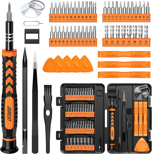 JOREST 59Pcs Small Precision Screwdriver Set with Torx T5 T6, Mini Tool Kit | Magnetic Electronic Repair Tool Kit for Macbook, Computer, Laptop, Phone, PS5, Xbox, Switch, Eyeglasses, Watch, Ring Doorbell