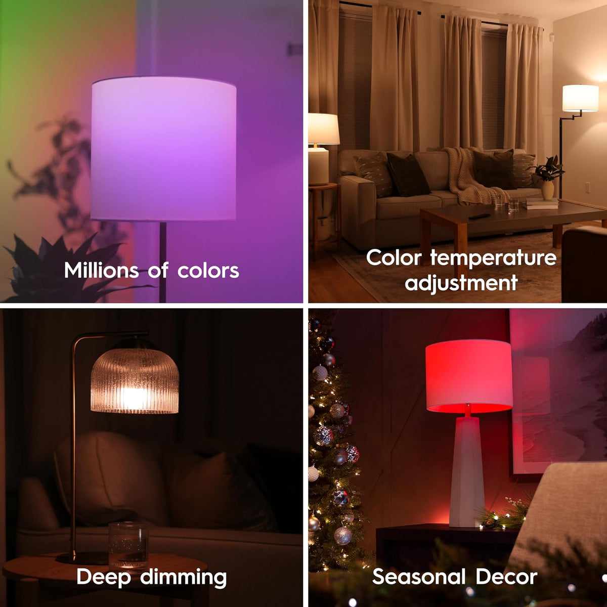 Cync GE Smart LED Light Bulbs, Color Changing Decorative Light Bulbs, Indoor WiFi Lights, Matter Compatible, Compatible with Alexa and Google Home, Medium Base (3 Pack)
