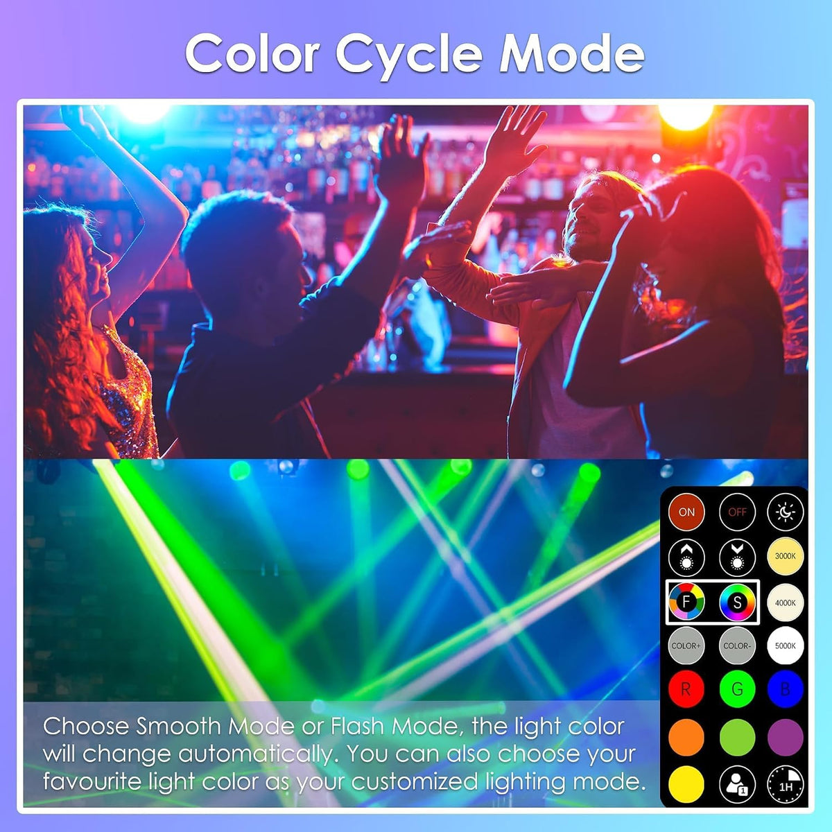FTL MR16 LED Color Changing Light Bulb with Remote Control, 12V RGB Dimmable Colored Light Bulbs 5W=40W, 30 Color, Timer, 2700K-6000K, GU5.3 Landscape Light Bulbs for Track Recessed Lighting, 10-Pack