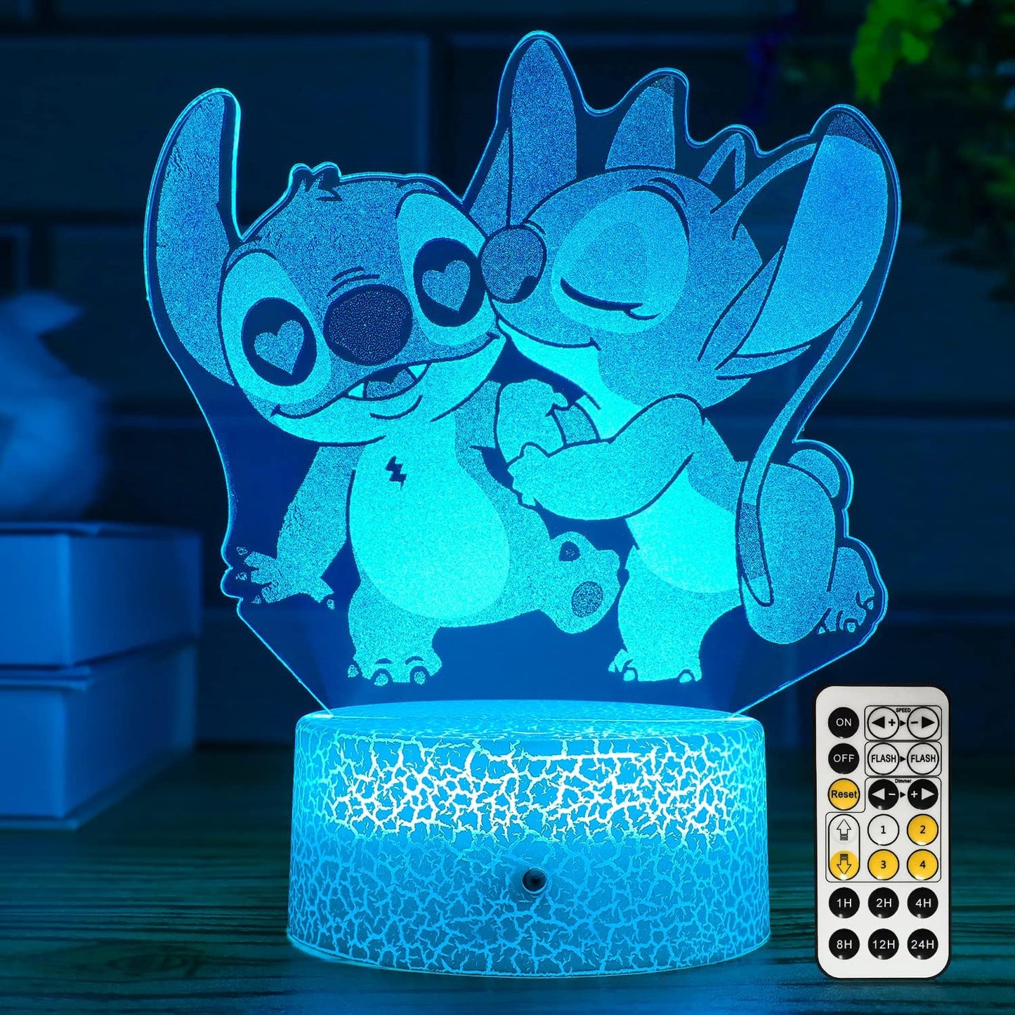 Gifts for Girls Cool Night Light with Timer Remote & Smart Touch 7 Colors Changing Dimmable Cool Room Decor Bedside Lamp for Bedroom Boys Girls