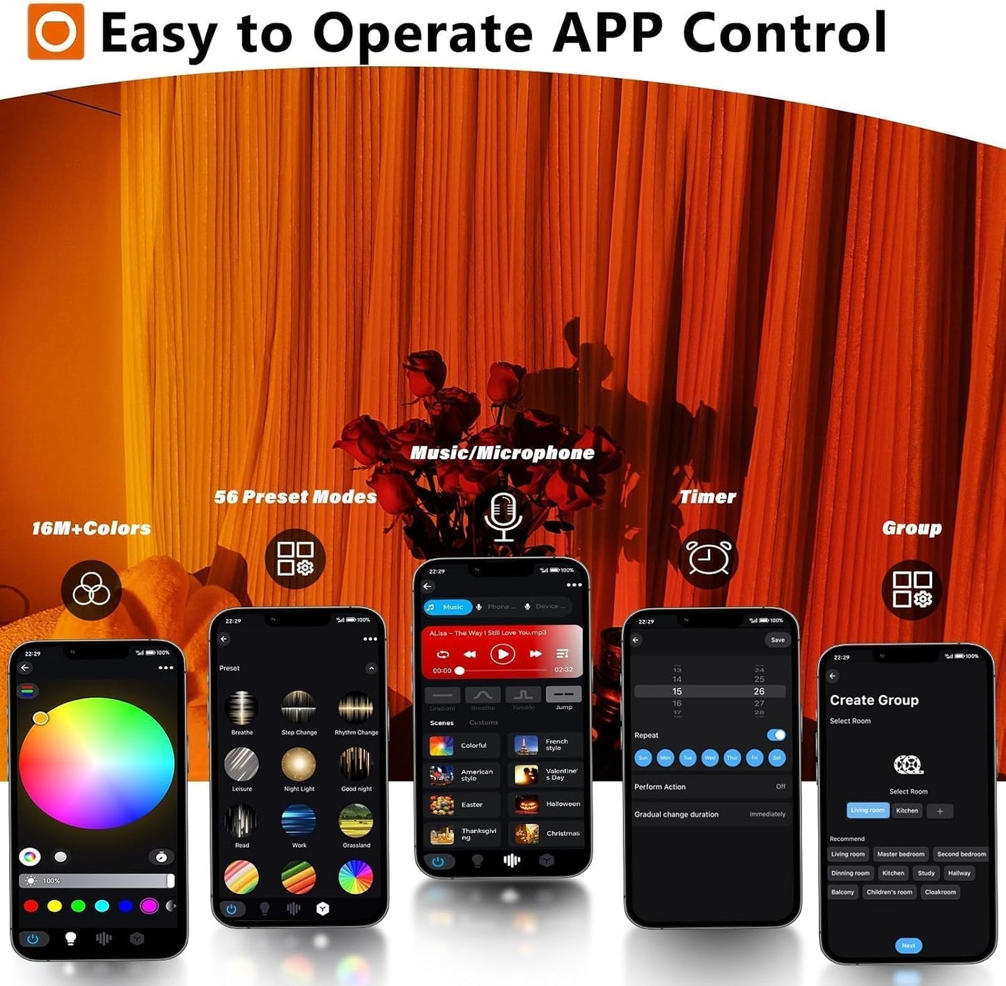 Sunset Lamp with App Control – 360° Rotatable Multicolor Sunset Projector, 16M Colors, Perfect for Bedroom Decor, Photography, TikTok Live, Parties & Gifts