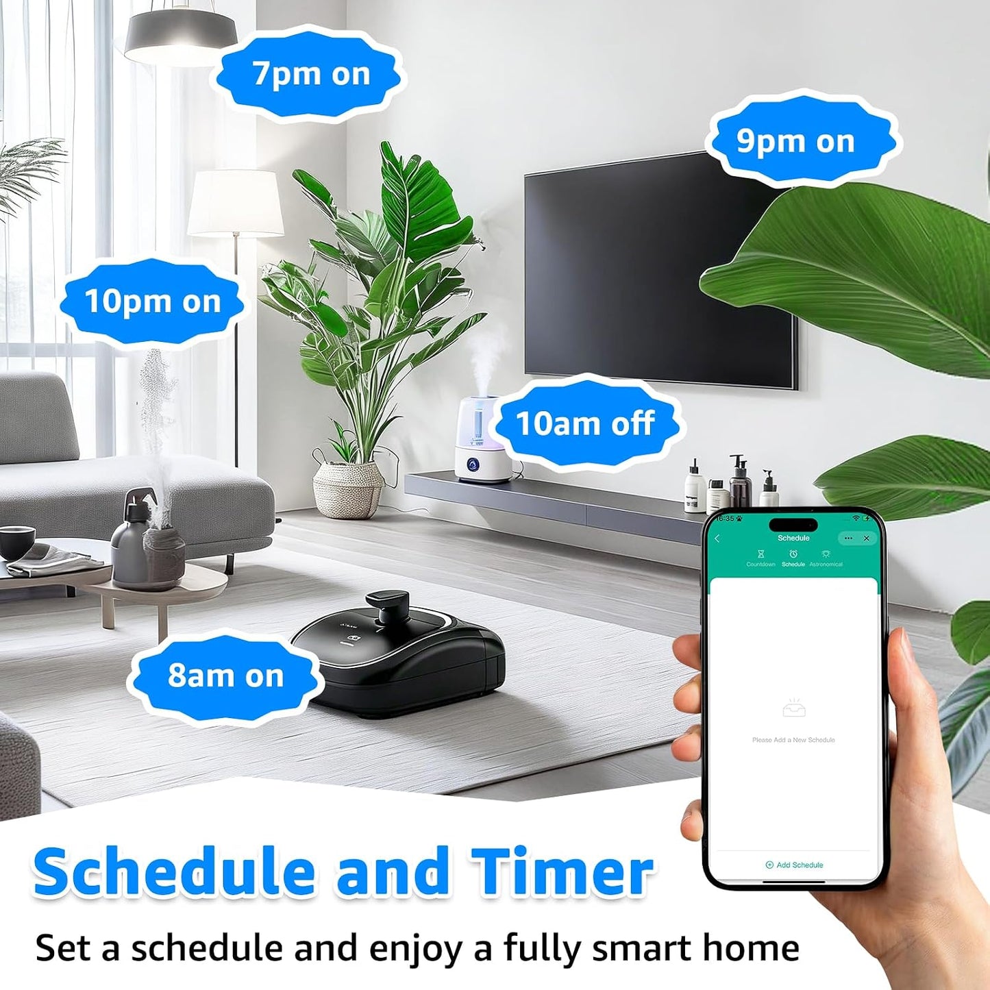 Greencycle Smart Plug with Switch,Wireless Switch,APP,Voice,3 Ways Control | No Wiring Detachable Wall Switch,Compatible with Alexa,Google Assistant,500FT RF Range,15A 1500W,Tuya,Smart Life,2.4GHz WiFi