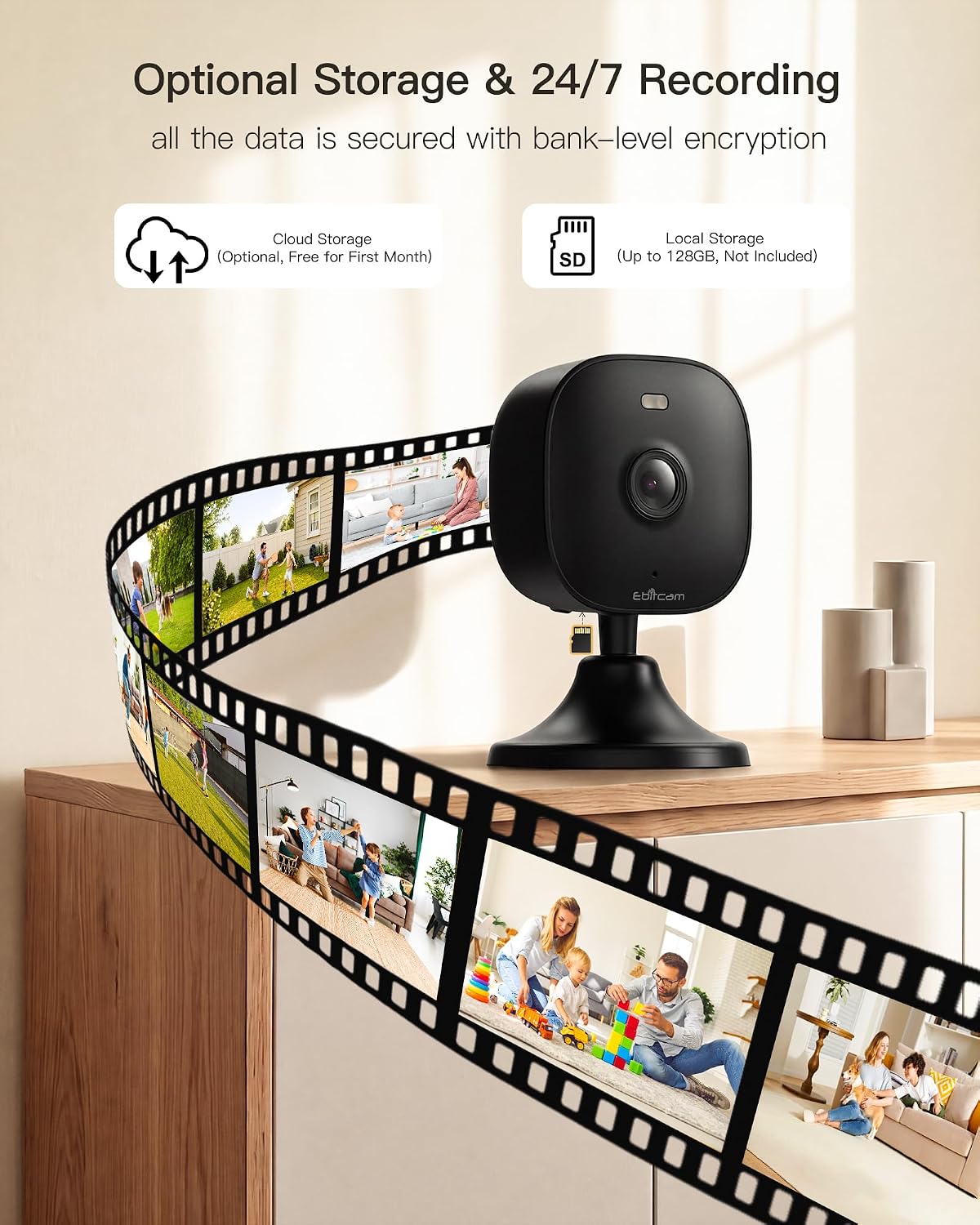 2K Cameras for Home Security, Plug-in Security Camera Outdoor/Indoor w/Color Night Vision&Motion Detection for Baby/Pet/Vehicle Monitor, 5G/2.4GHz Dog Camera w/2-Way Audio/Cloud&SD Card Storage