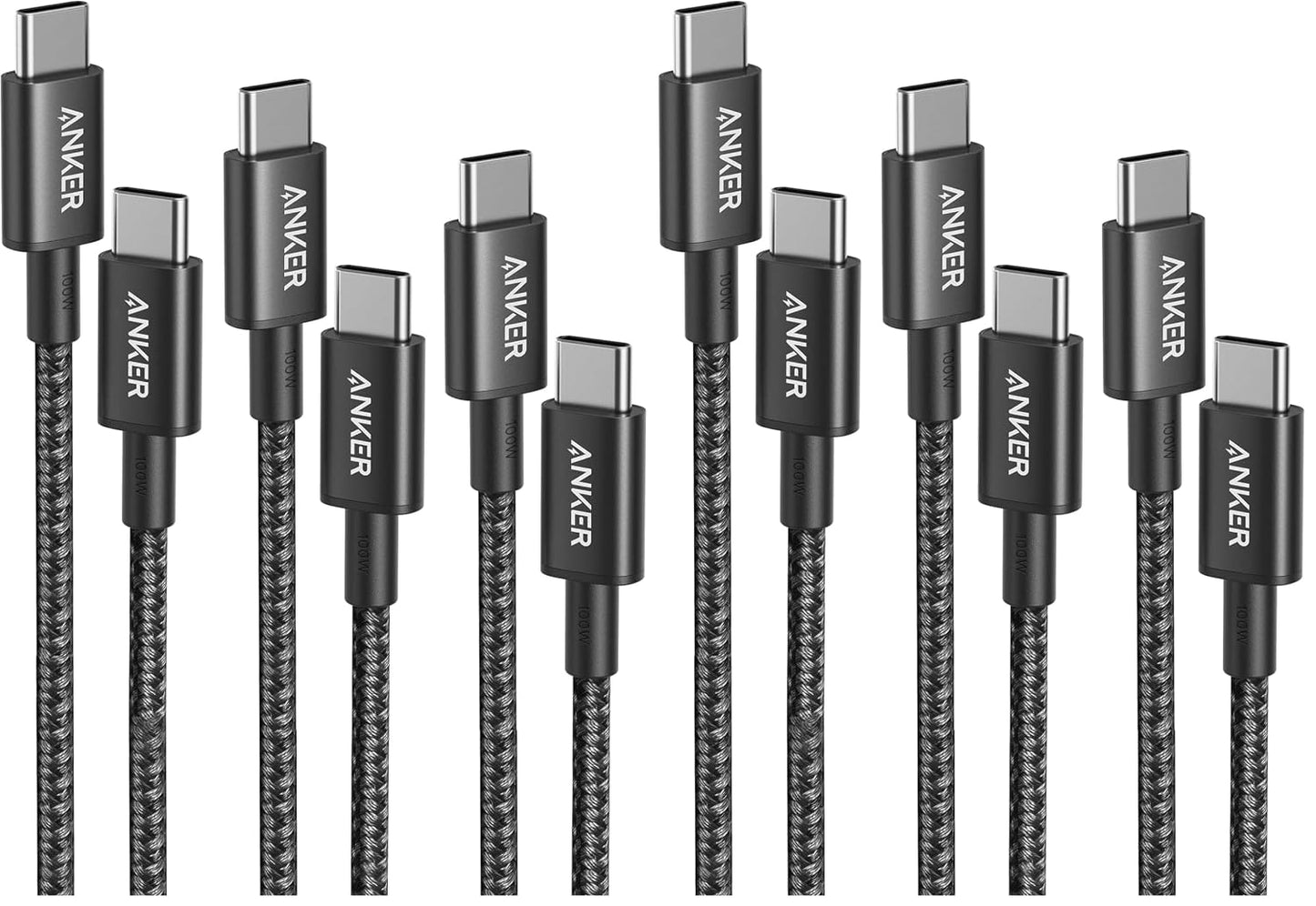 Anker USB C to USB C Cable, 100W Fast Charging Cable(1-Pack, 10 ft, Silver) | For iPhone 17 / 17 Pro, MacBook, and More