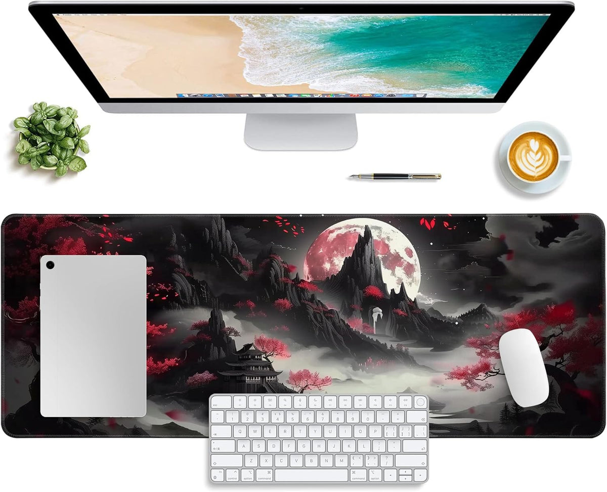 Mouse Pad, XL, Dark Moon, 31.5" x 11.8", Rubber, Gaming & Office Use