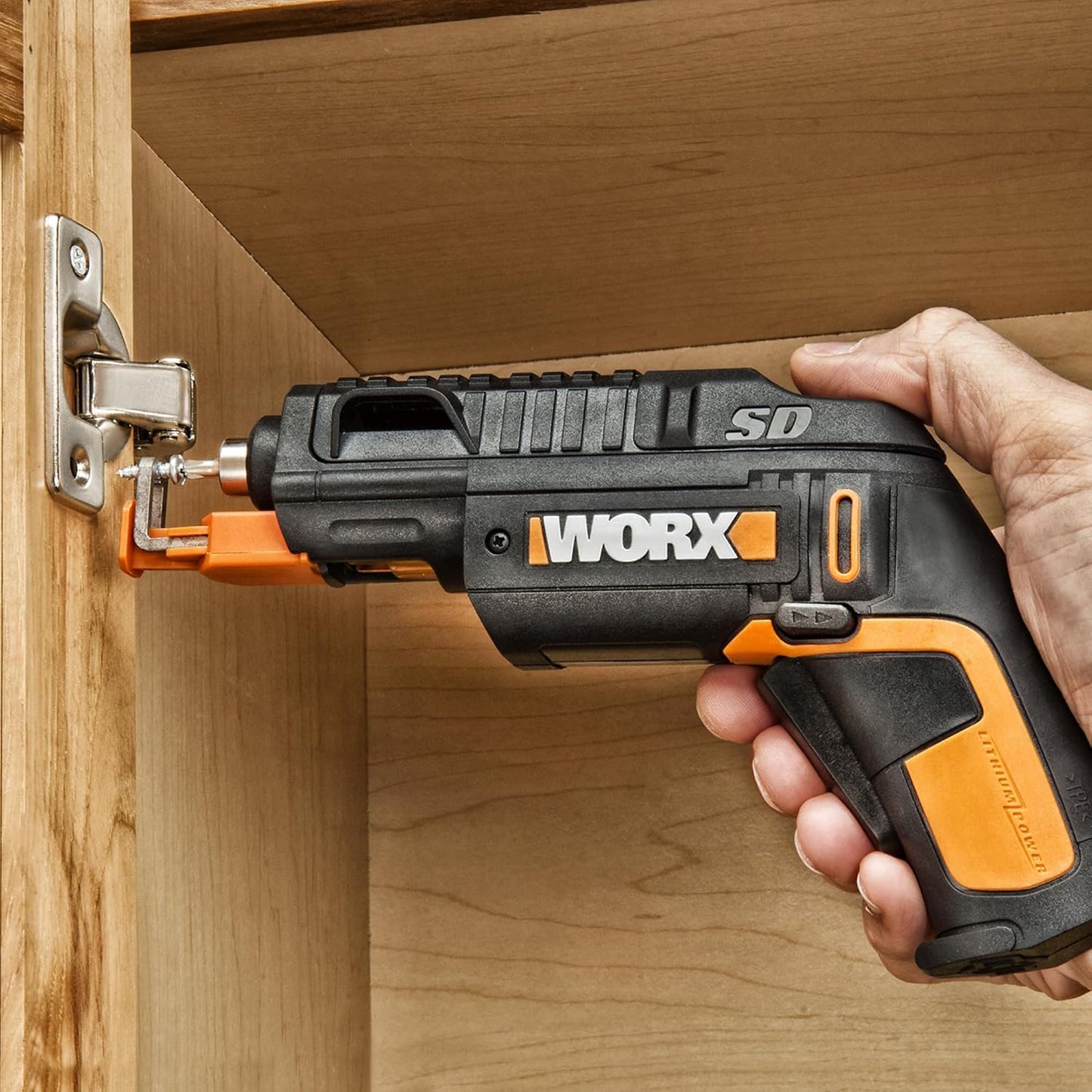 WORX Cordless Screwdriver, 4V 6-Bit Set with Screw Holder, WX255L.5 | Rapid-Reload Cartridge for Fast Changes, One-Handed Screw Holder, Rechargeable Battery, LED Light and USB Type-C Charger
