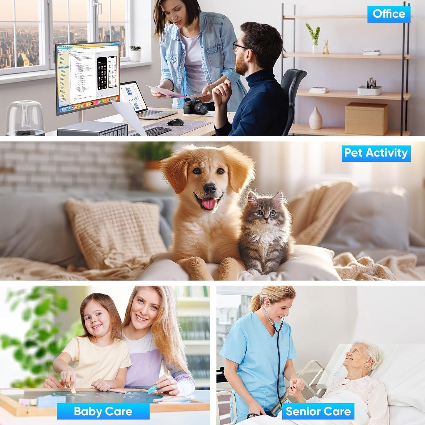 Mini Camera with 64G Card 1080P Small Security Camera Charger with Motion Detection for Indoor (No WiFi)