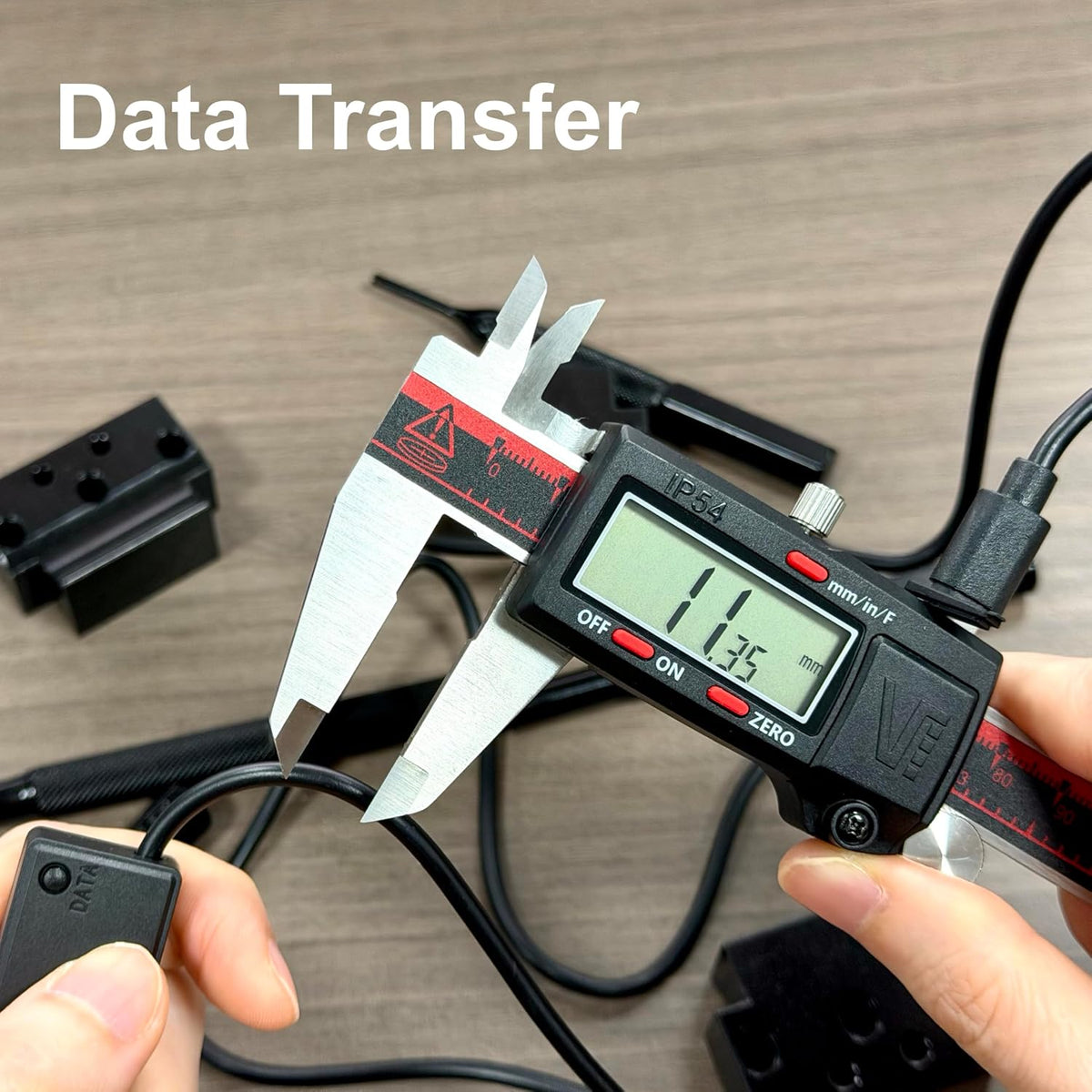 IP54 Grade Digital Caliper, DCLA-0605 6 Inch/150mm, Inch/Millimeter/Fraction Conversion, Stainless Steel, Large LCD Screen