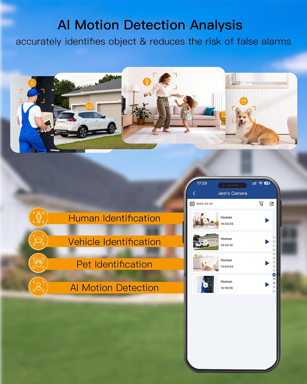 2K Cameras for Home Security, Plug-in Security Camera Outdoor/Indoor w/Color Night Vision&Motion Detection for Baby/Pet/Vehicle Monitor, 5G/2.4GHz Dog Camera w/2-Way Audio/Cloud&SD Card Storage