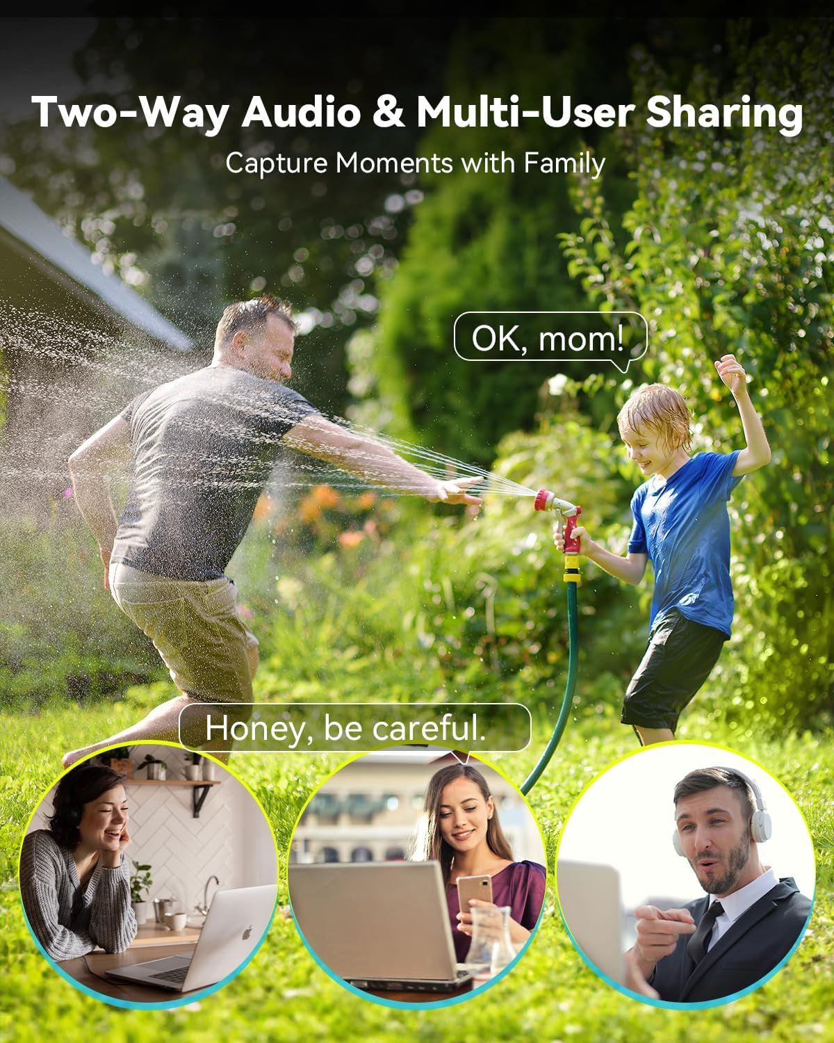 blurams 2Pack Security Cameras Outdoor Wired, 2K 360° PTZ Outdoor Security Camera, Weatherproof, 24/7 Recording with SD Card, Color Night Vision, AI Human Tracking, 2.4/5GHz WiFi6, Work with Alexa