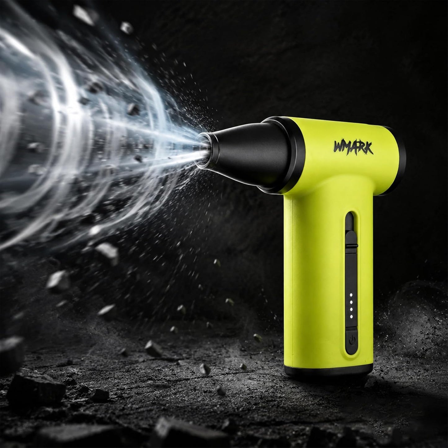 WMARK Electric Adjustable Turbo Jet Fan Compressed Air Duster - 130000 RPM Brushless Motor Mini Blower, 33m/s Max Wind Speed for Computer, Workshop, Home, Outdoor & Car, NG-TB001 (Green)