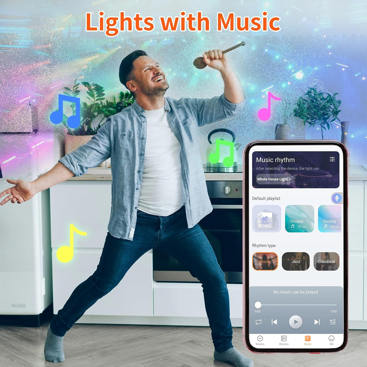 GU24 Bluetooth Led Light Bulb 2 Prong 12W 1200LM 4Pack