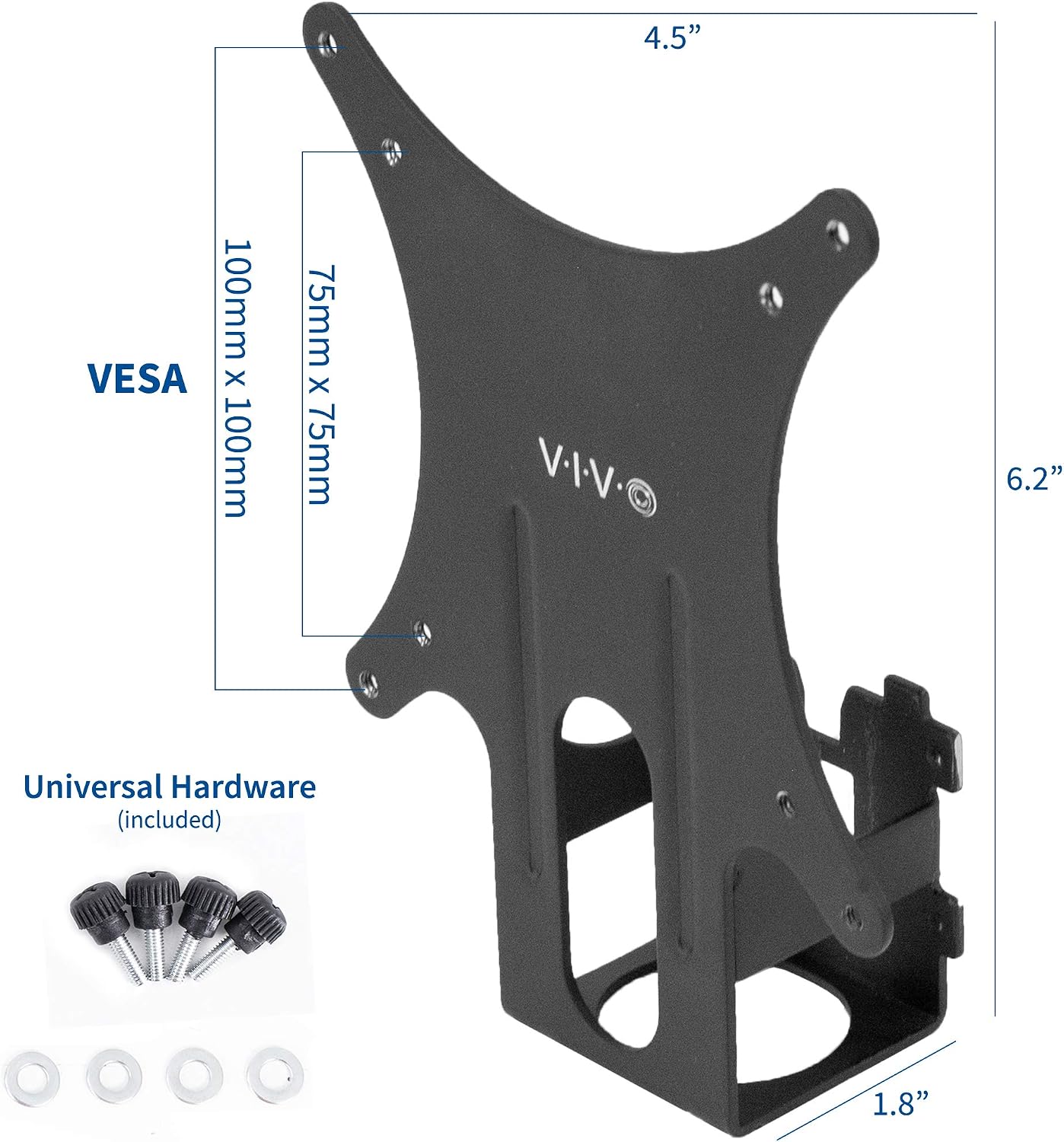 VIVO Quick Attach VESA Adapter Plate Mounting Bracket Designed for Dell Monitors, SE2416HX SE2717HX SE2717H S2216M SE2716H SE2216H S2817Q SE2417HG S2316H S2316M SE2416H and More, Black, Mount-DLSSE2