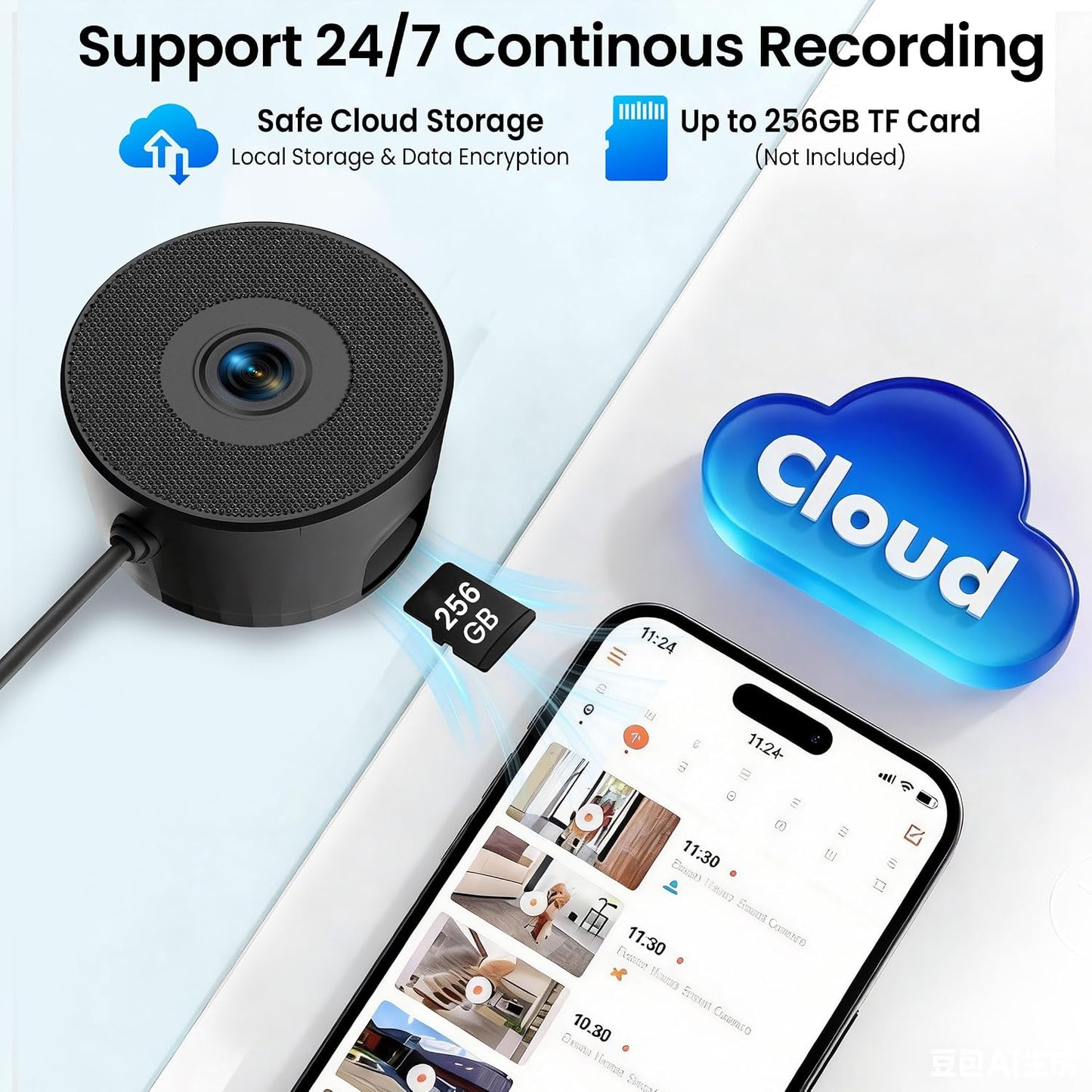 2K 3MP Window Camera, 5GHz & 2.4GHz WiFi Dome Cameras for Home Security for Indoor & Outdoor Monitoring, with Full Color Starlight Night Vision, Motion/Human Detection, Easy Install, 24/7 Recording